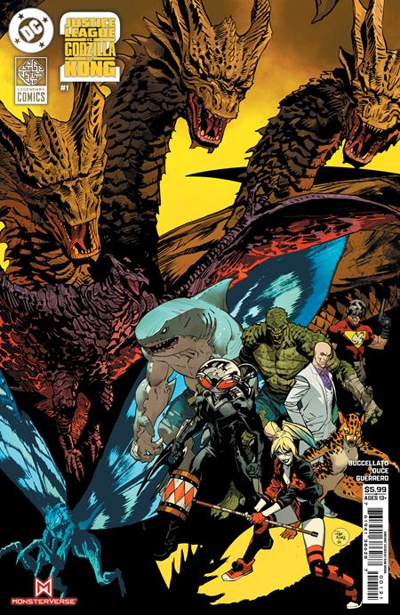 JUSTICE LEAGUE VS GODZILLA VS KONG 2 #1 (OF 7) CVR B DAN MORA CARD STOCK VAR 6/4/2025