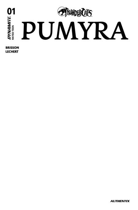 THUNDERCATS PUMYRA #1 CVR E BLANK AUTHENTIX VAR 11/5/2025
