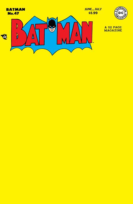 BATMAN #47 FACSIMILE EDITION CVR C BLANK CARD STOCK VAR 11/5/2025