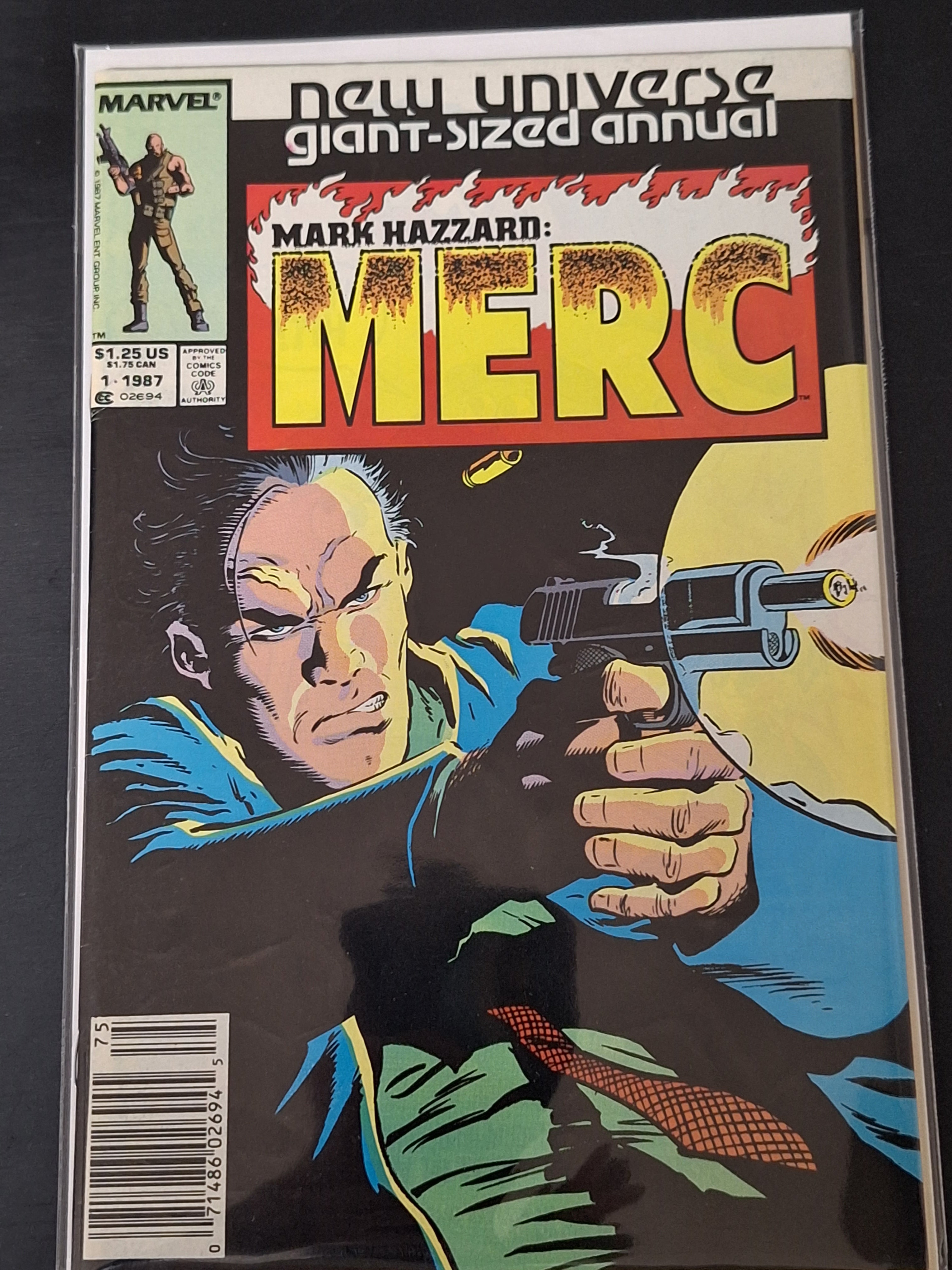 Mark Hazzard: Merc Annual 1 Marvel 1987 Newsstand