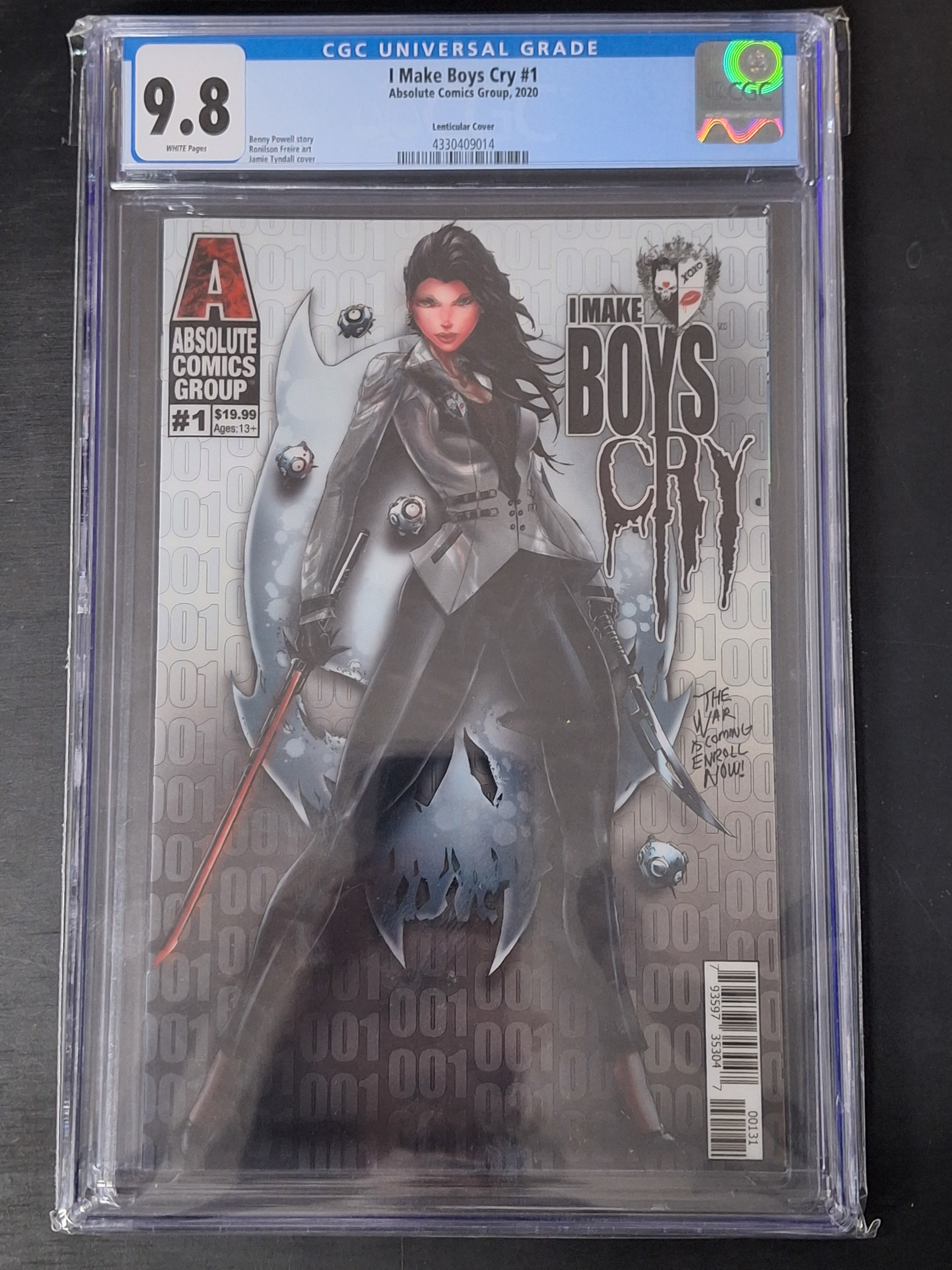 I Make Boys Cry 1 CGC 9.8 Tyndall Lenticular Variant