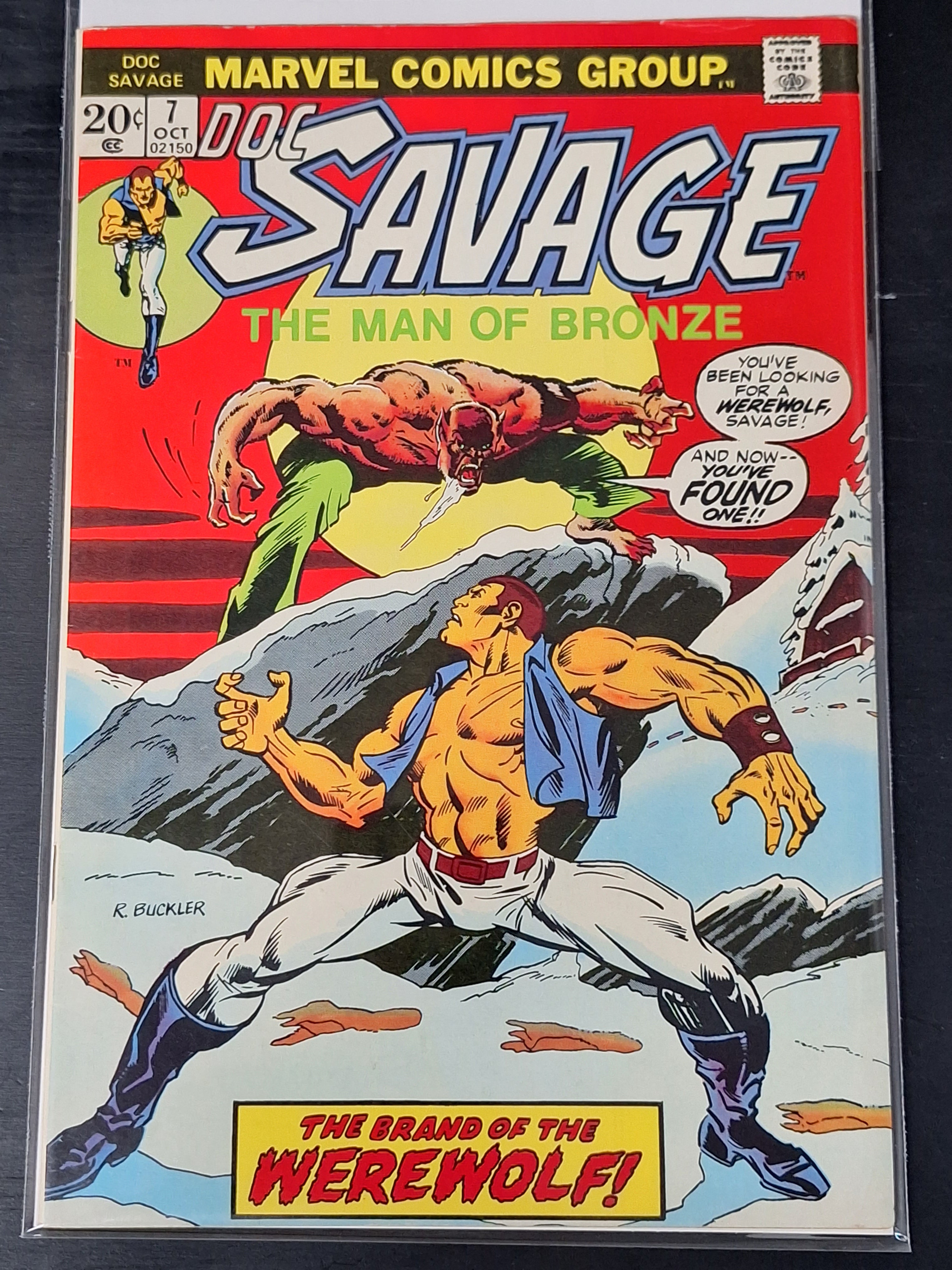 Doc Savage The Man of Bronze 7 Marvel 1973 Werewolf