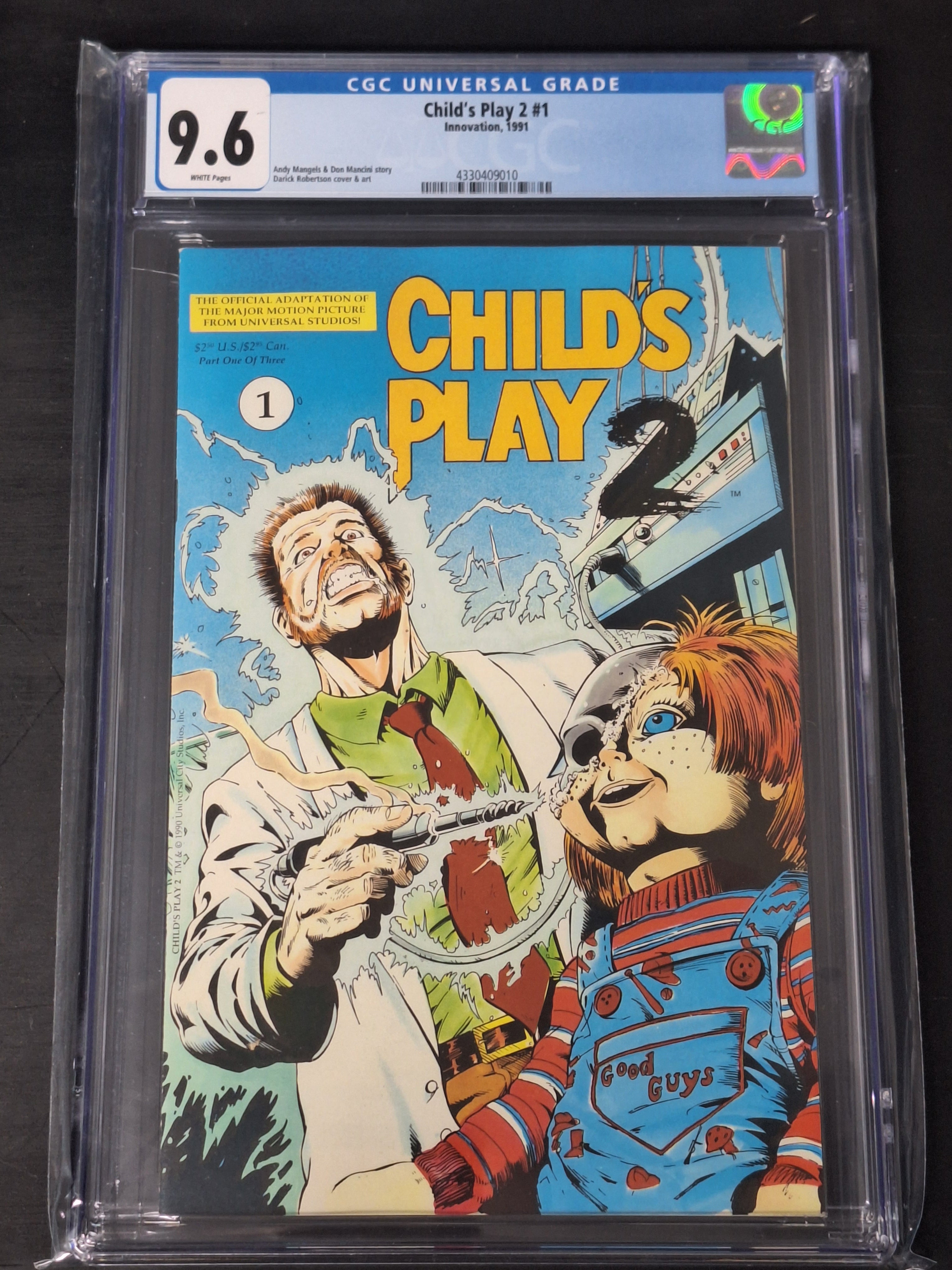 Child's Play 2 #1 Innovation 1991 CGC 9.6 1st Comic App of Chucky