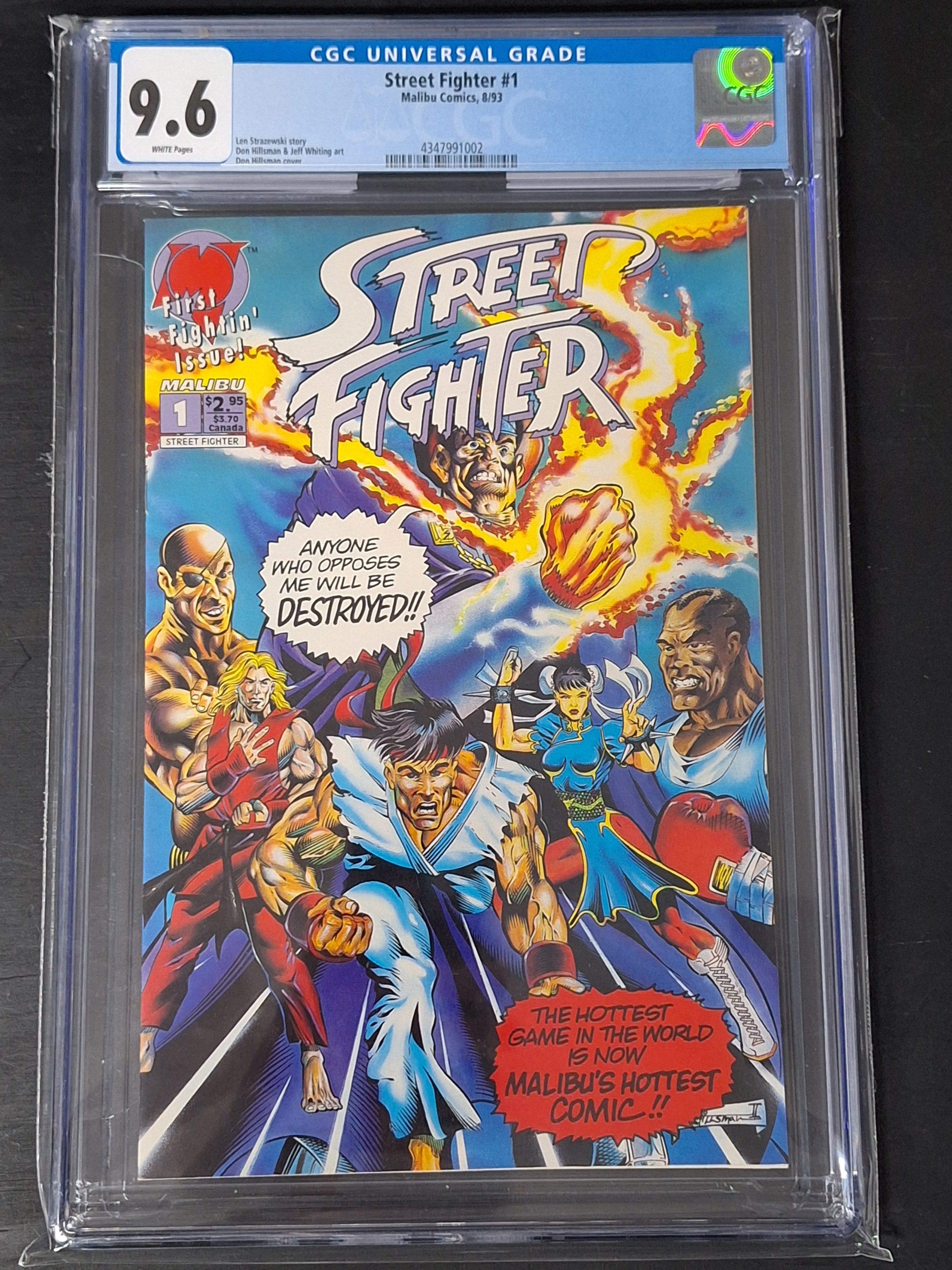 Street Fighter 1 Malibu Comics 1993 CGC 9.6 1st Comic Appearance