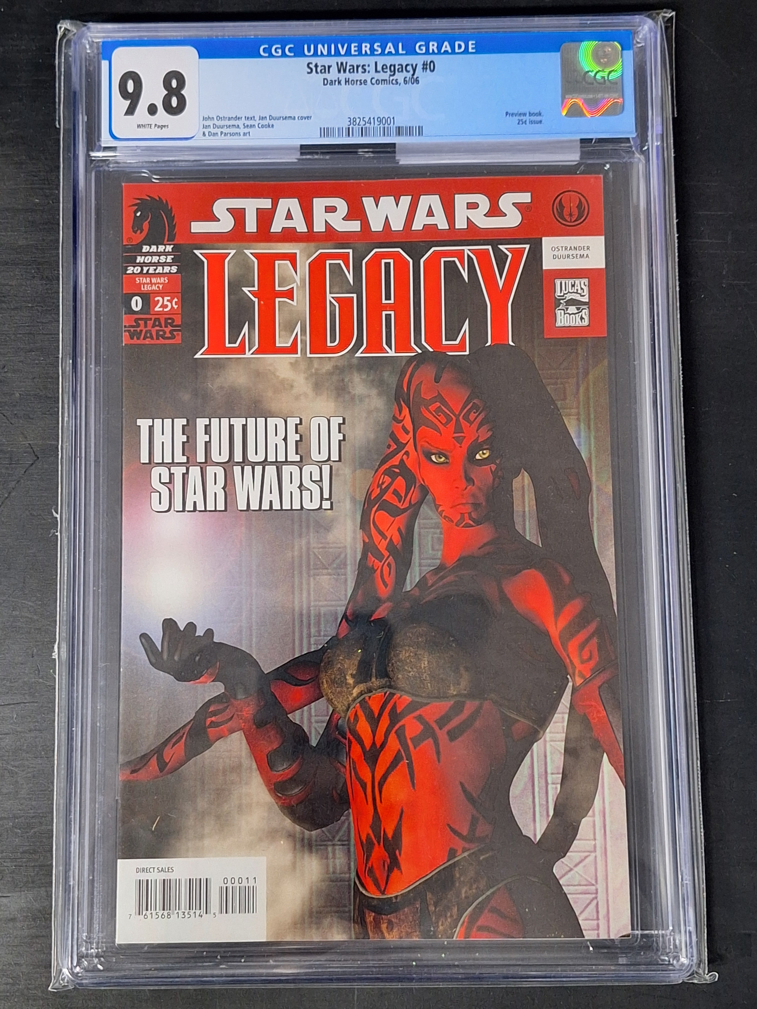 Star Wars: Legacy 0 Dark Horse 2006 CGC 9.8 1st Darth Talon