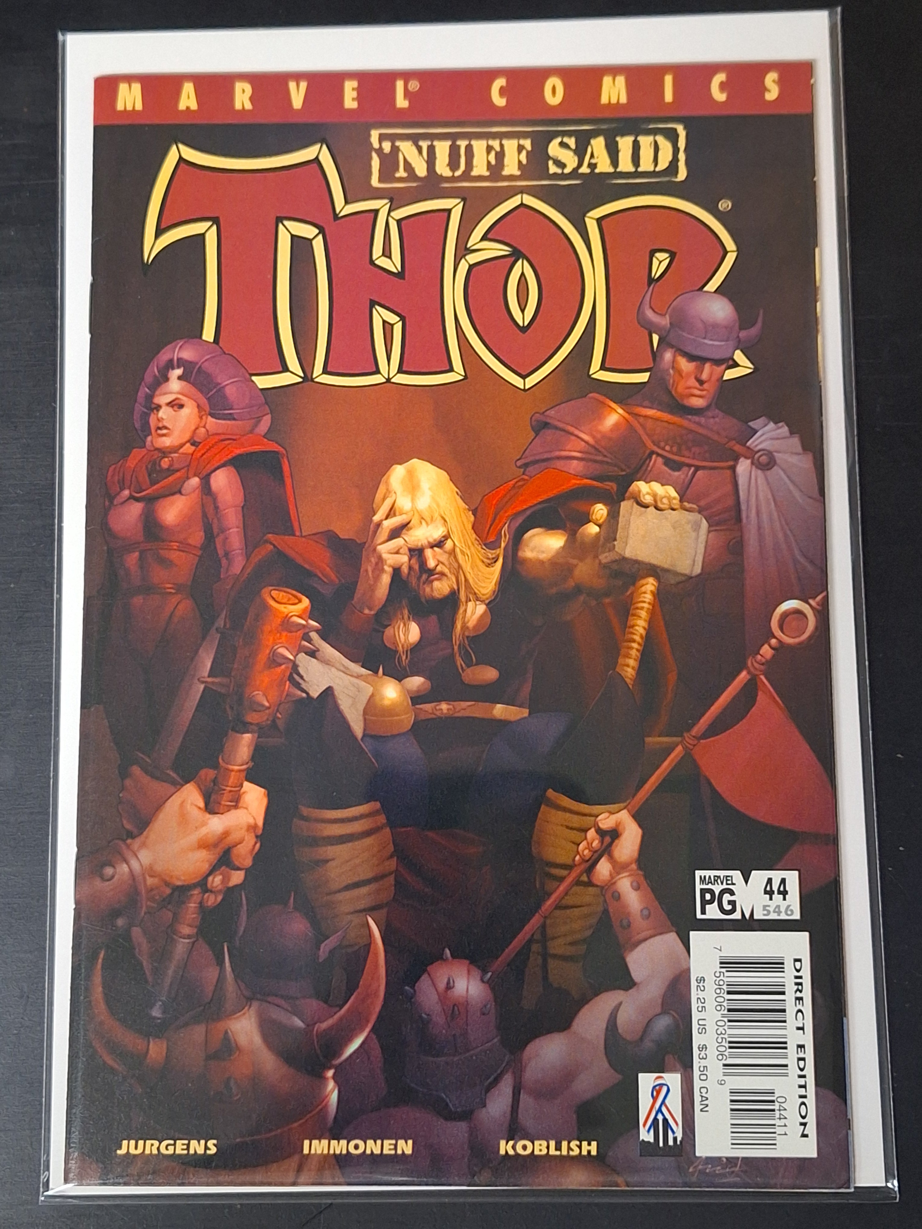 Thor 44 Marvel 2002 Second Series Ariel Olivetti Painted Cover