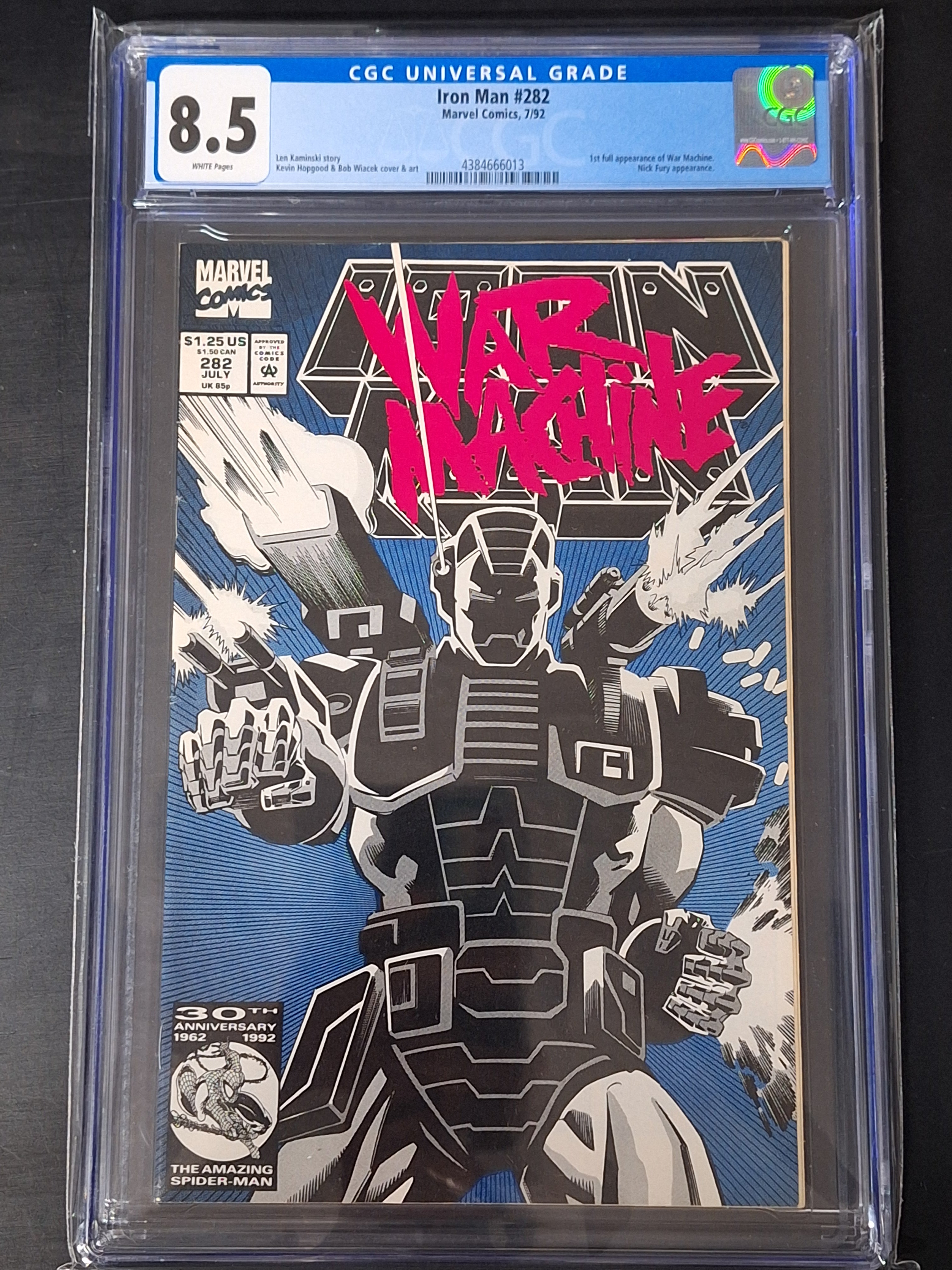 Iron Man 282 Marvel 1992 CGC 8.5 1st Full App of War Machine