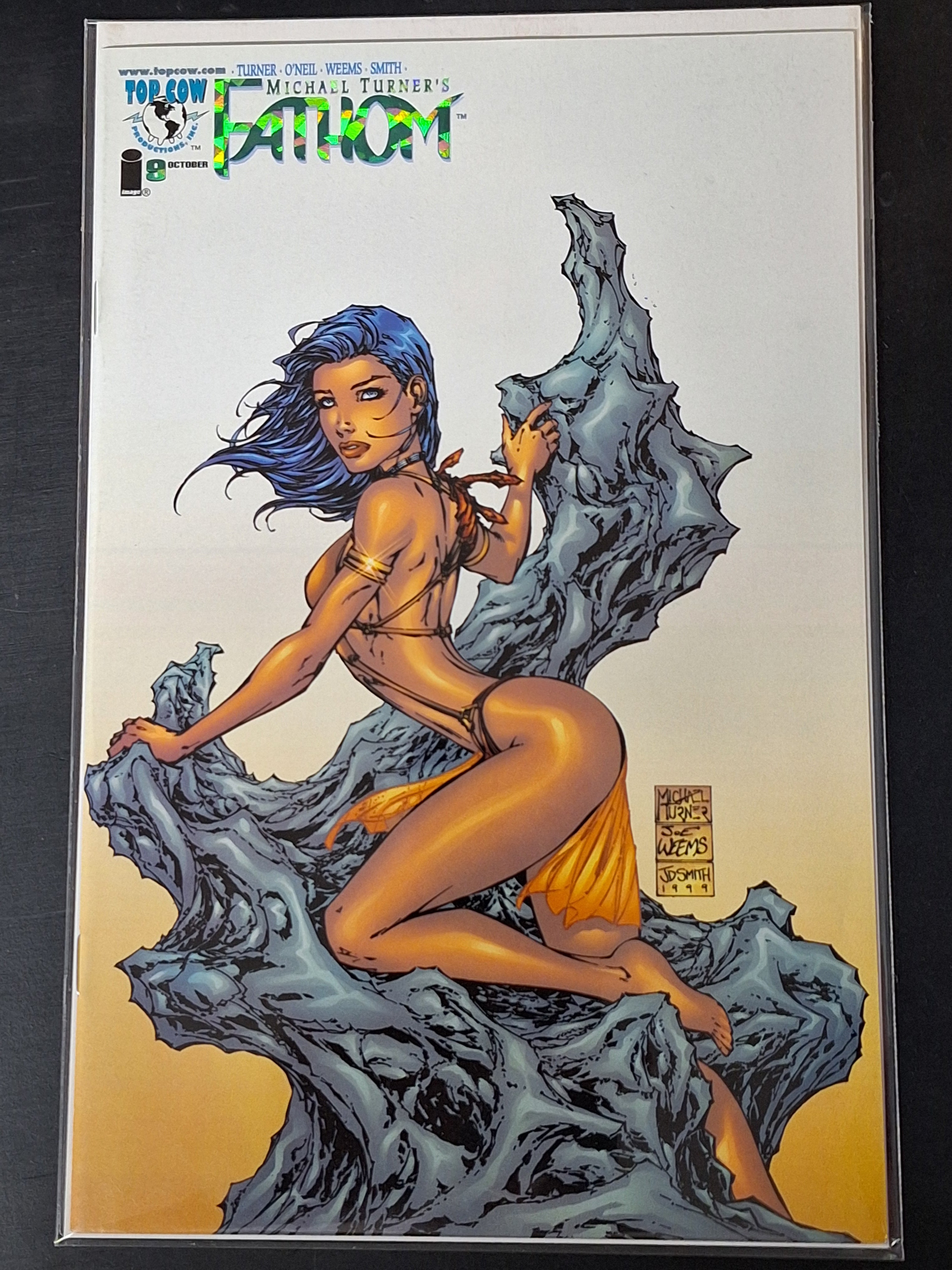 Fathom 8 Tom Cow Image 1999 Midwest Comics Michael Turner Emerald Foil Variant