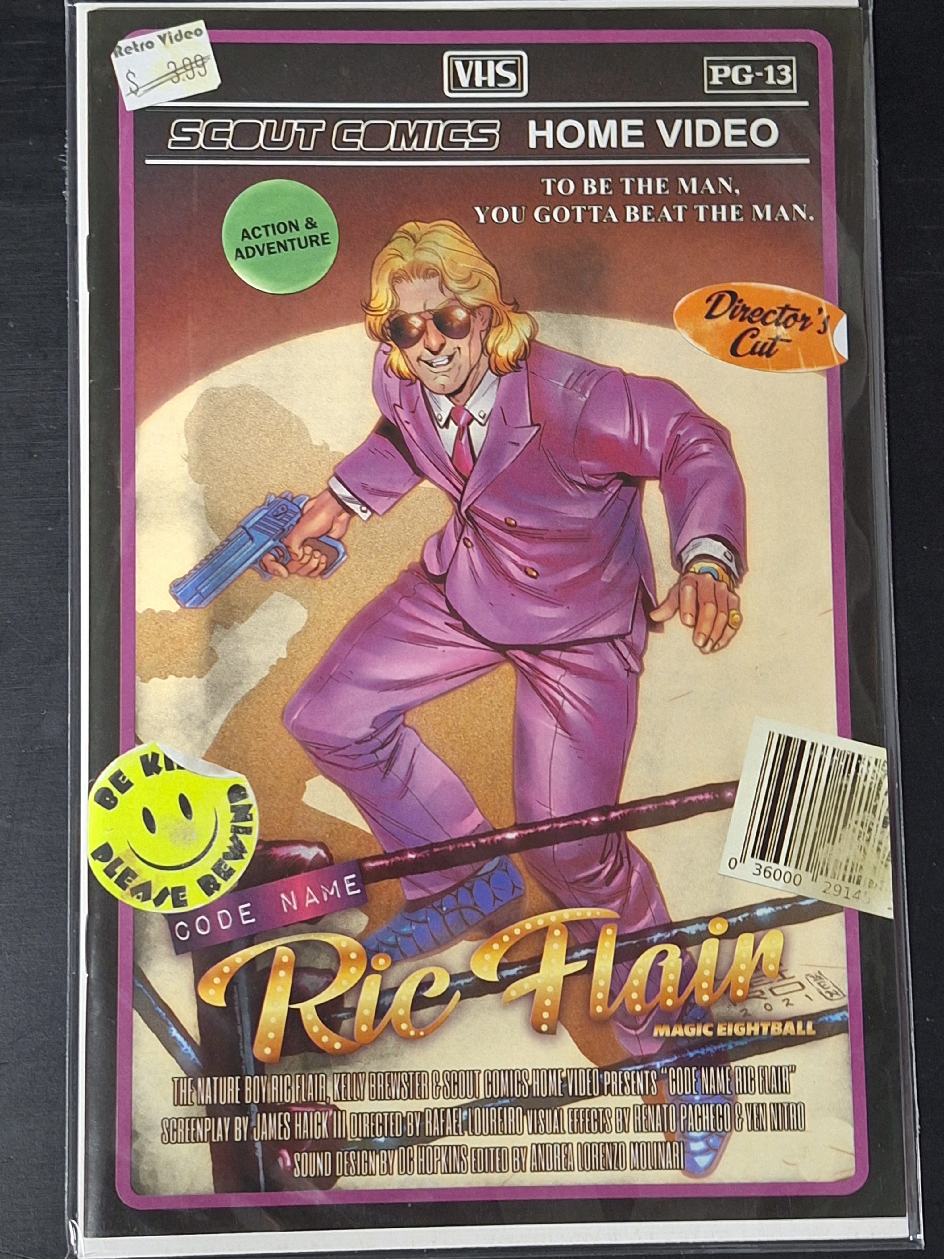 Code Name Ric Flair Magic Eightball 1 Scout Comics 2023 Secret VHS Variant