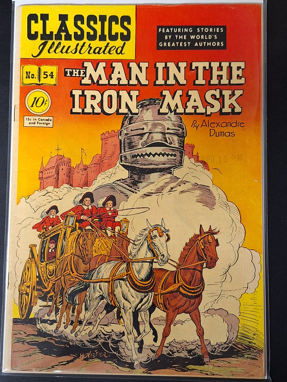 Classics Illustrated 54 The Man In The Iron Mask 1948 First Printing