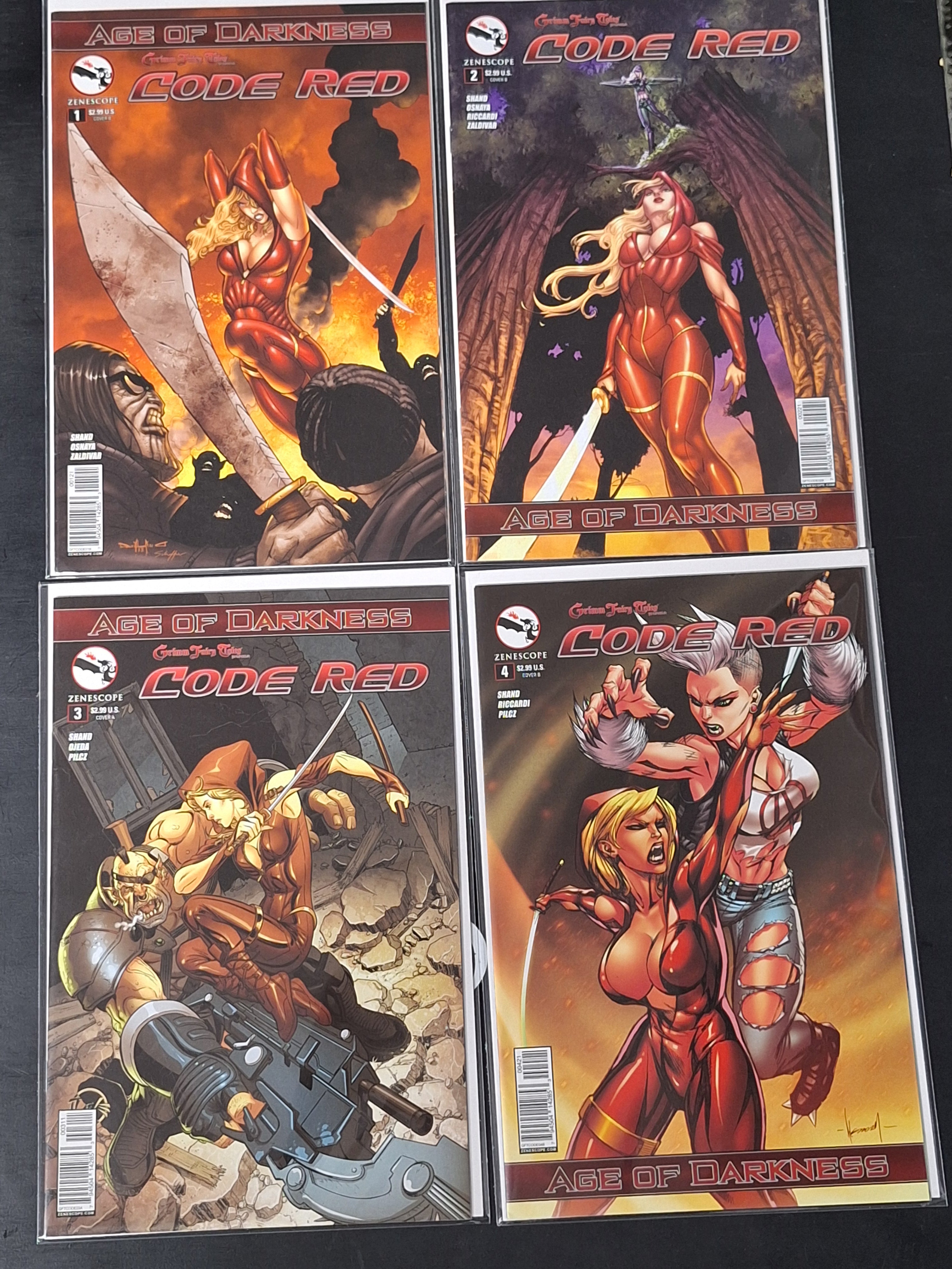 Grimm Fairy Tales Code Red 1-5 Zenescope 2013 Full Set