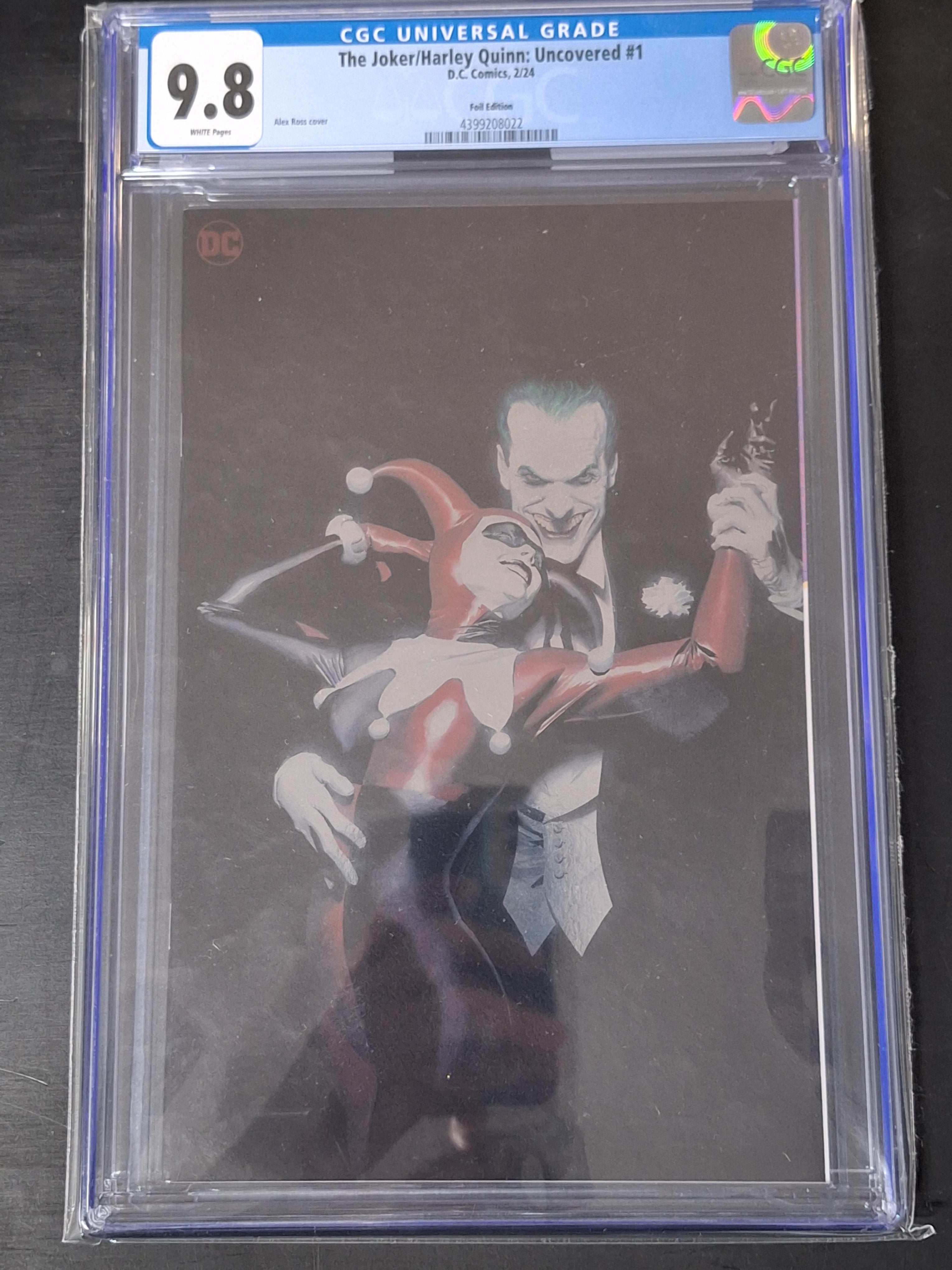 Joker Harley Quinn Uncovered 1 DC 2023 Alex Ross Virgin Foil Variant CGC 9.8