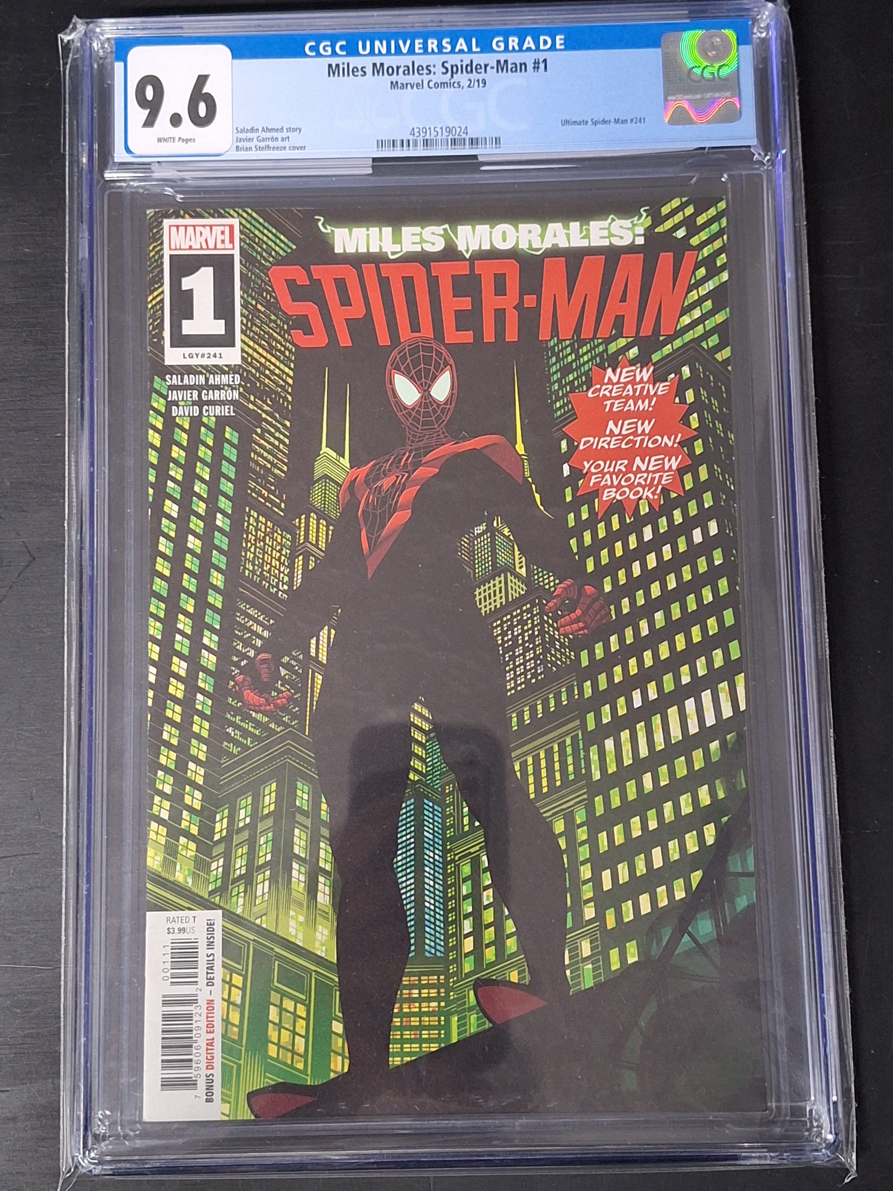 Miles Morales: Spider-Man 1 Marvel 2019 CGC 9.6