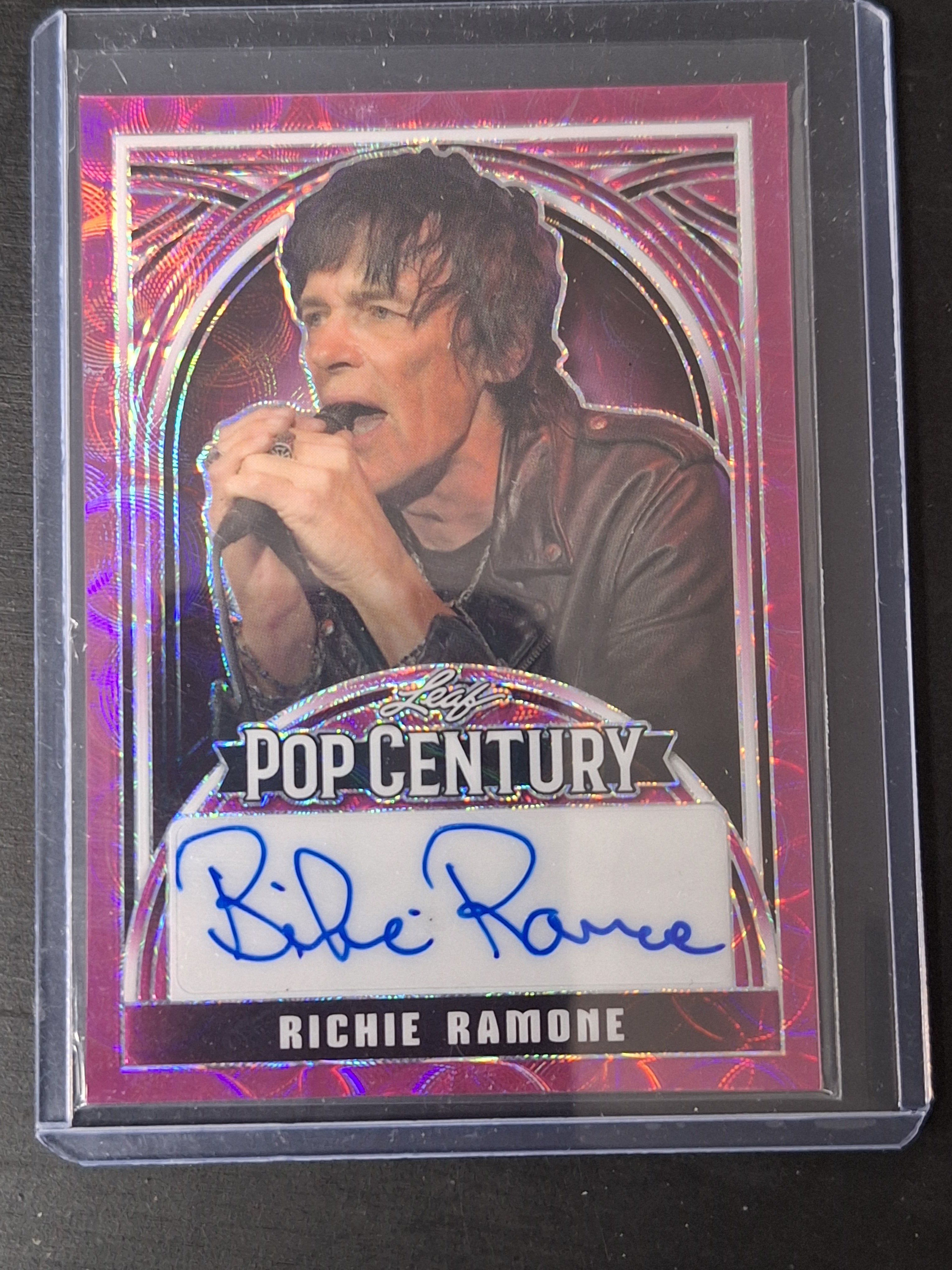 Leaf Pop Century 2024 - Pink Disco Auto 1/7 - Richie Ramone of The Ramones