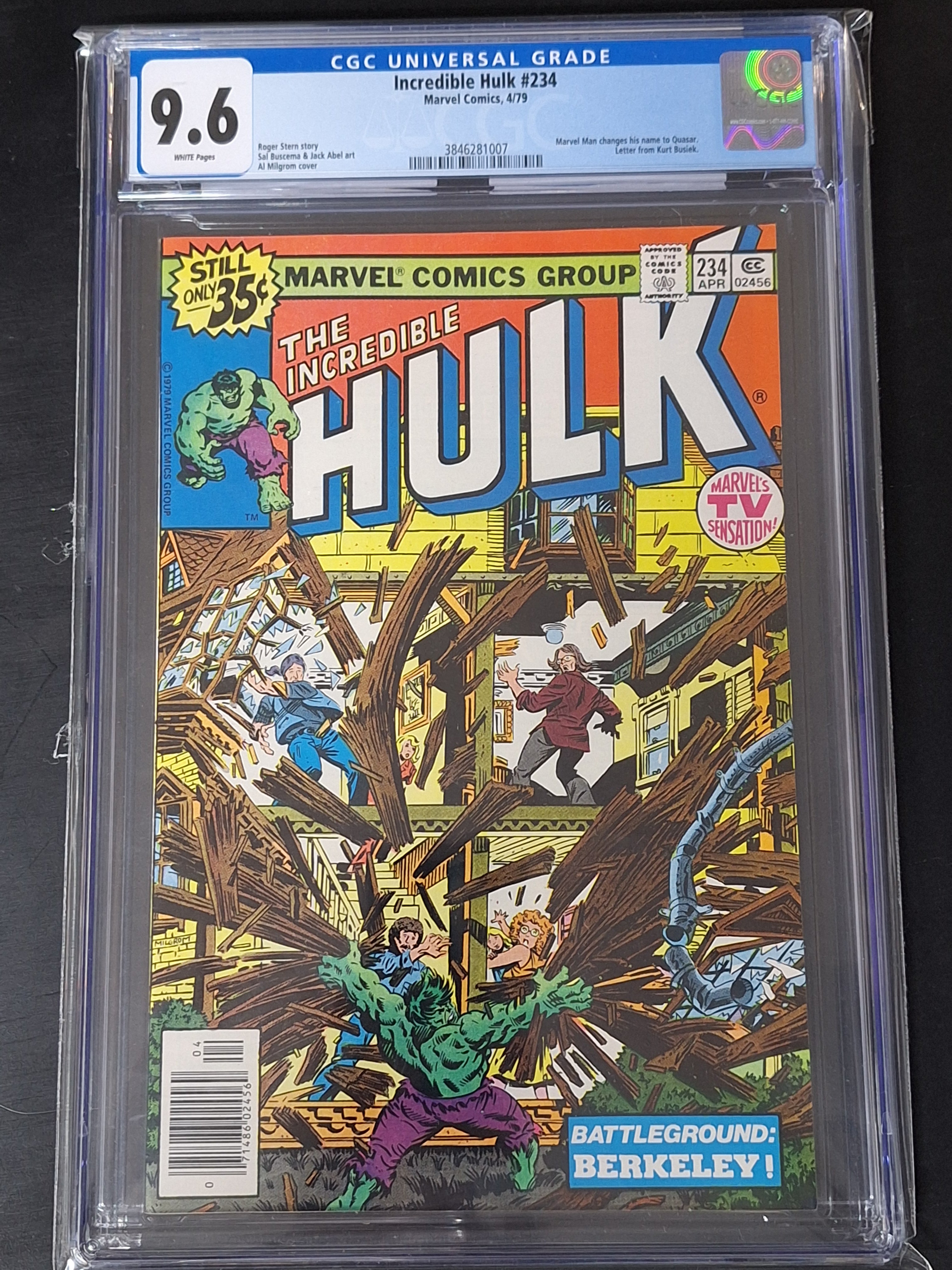 Incredible Hulk 234 Marvel 1979 CGC 9.6 1st App of Quasar