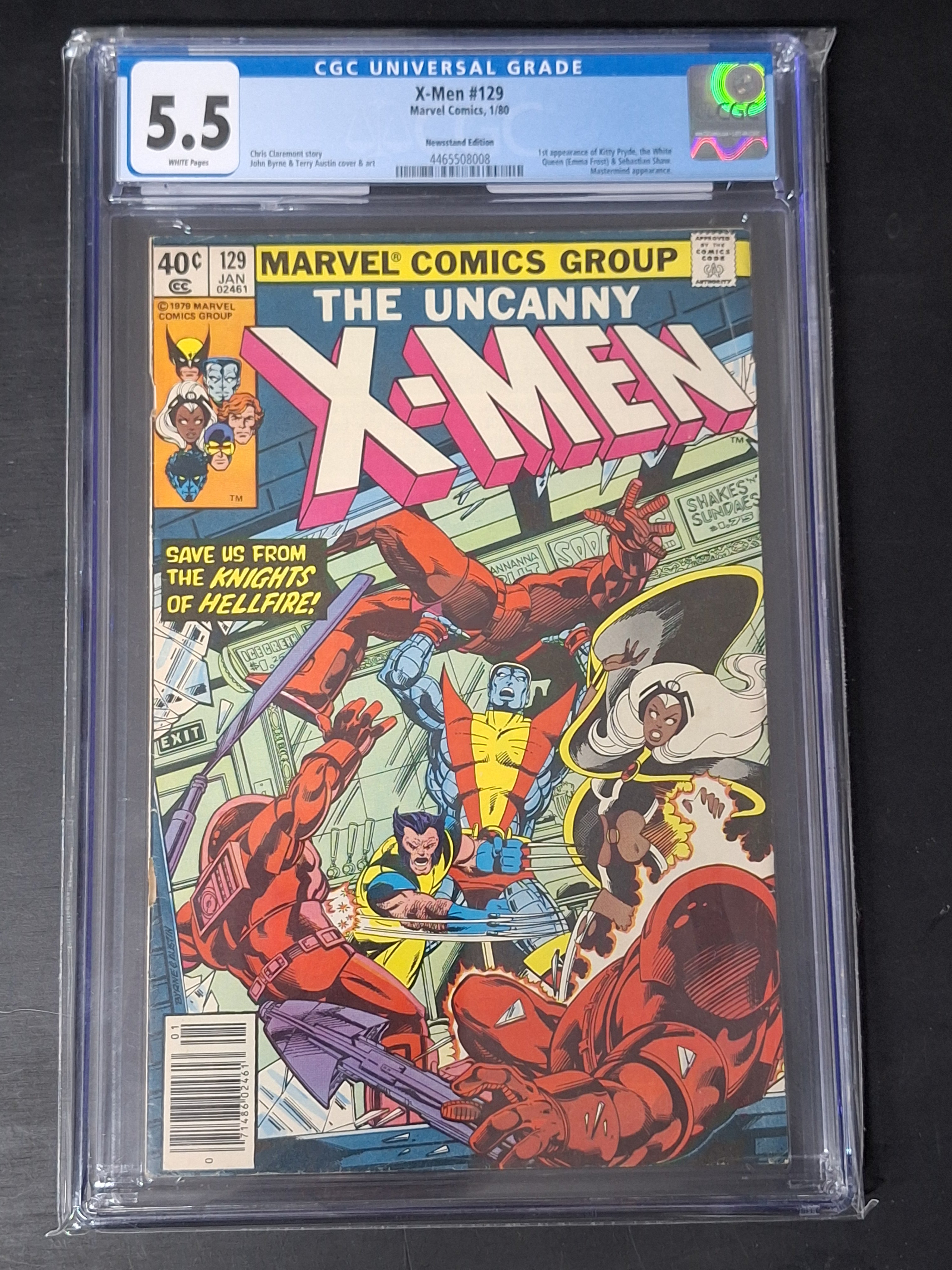 X-Men 129 Marvel 1980 1st App of Kitty Pryde & Emma Frost CGC 5.5