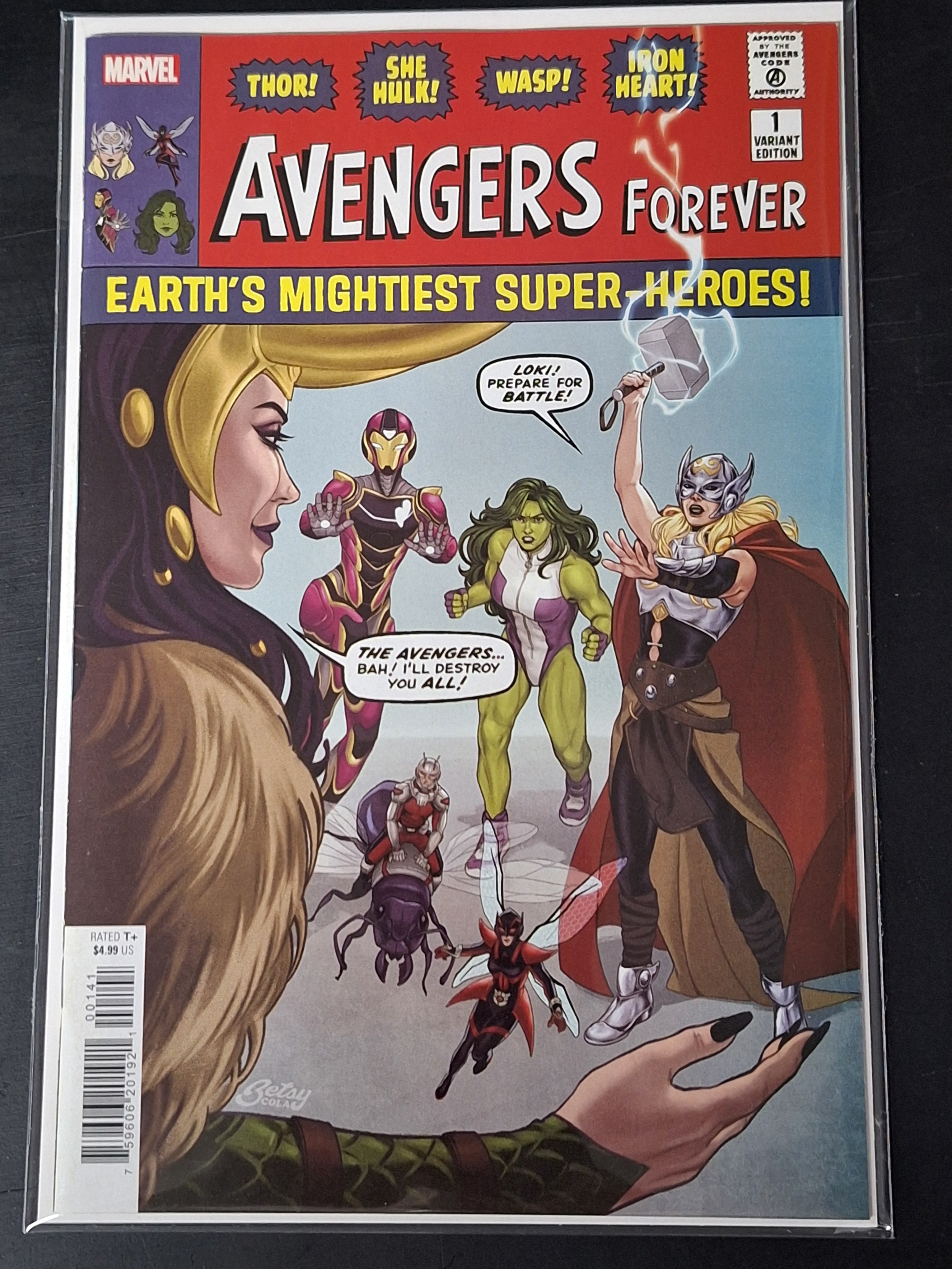 Avengers Forever 1 Marvel 2022 Betsy Cola 1:25 Homage Variant