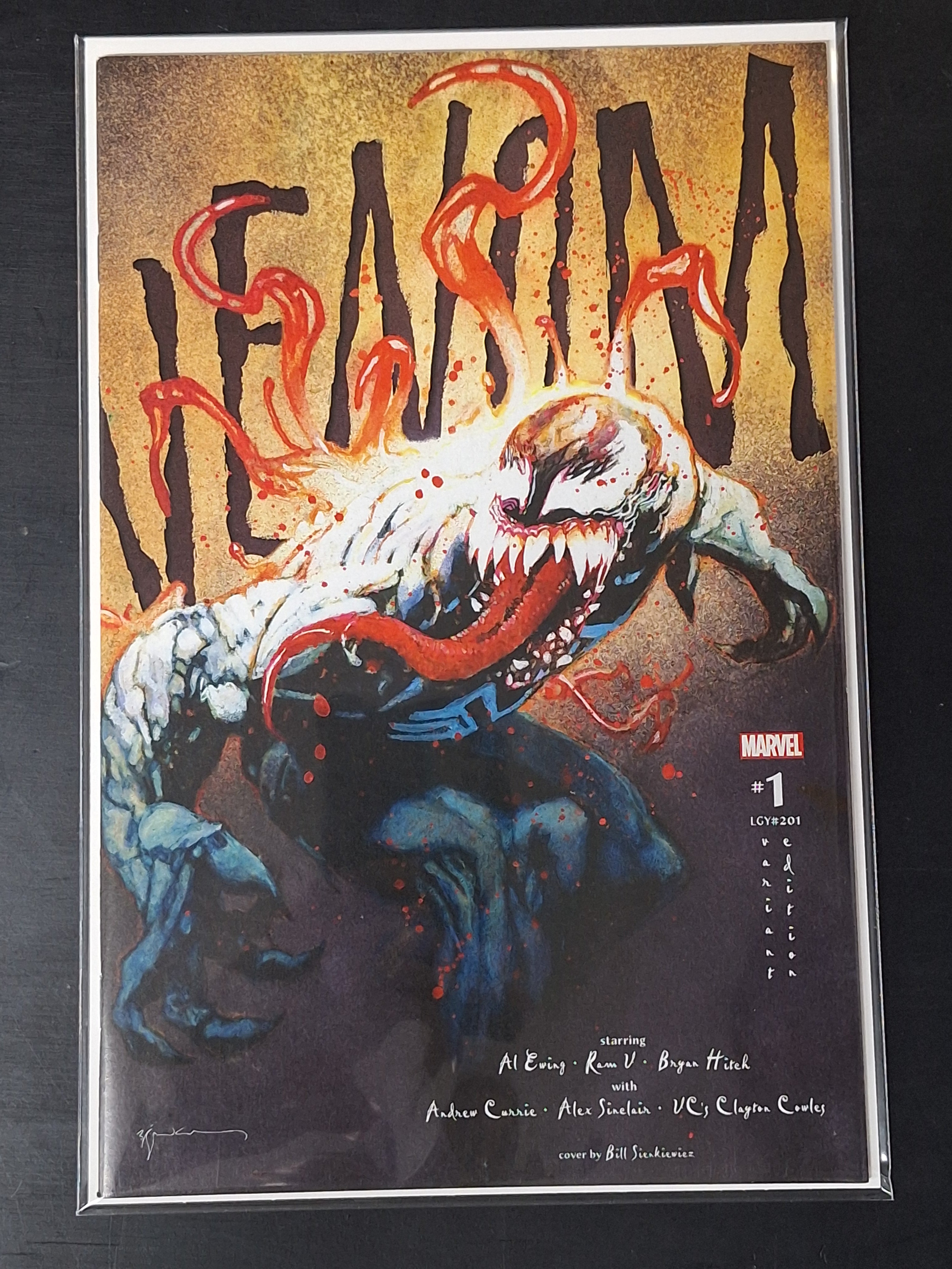 Venom 1 Marvel 2022 1:25 Bill Sienkiewicz Variant