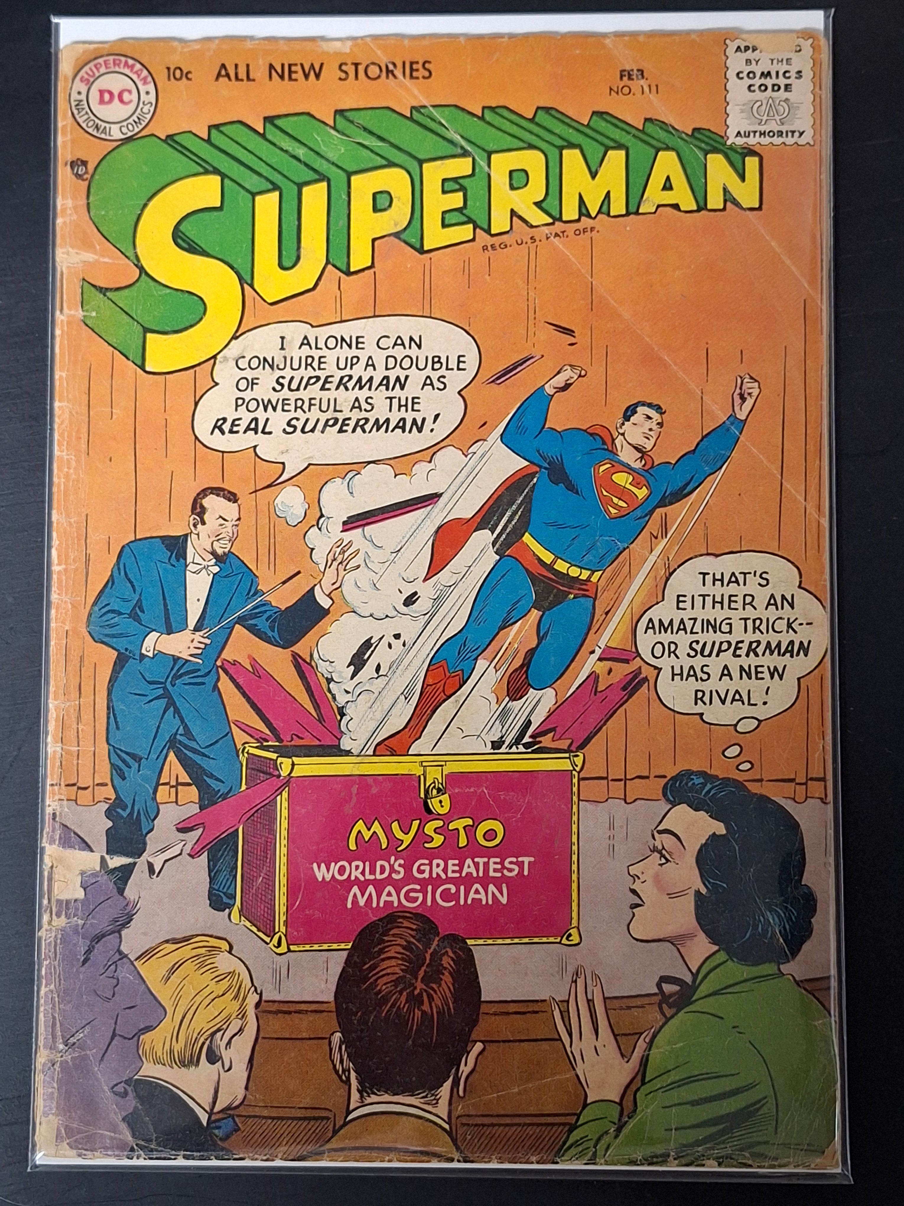 Superman 111 DC 1957 Scarce Golden Age Comic