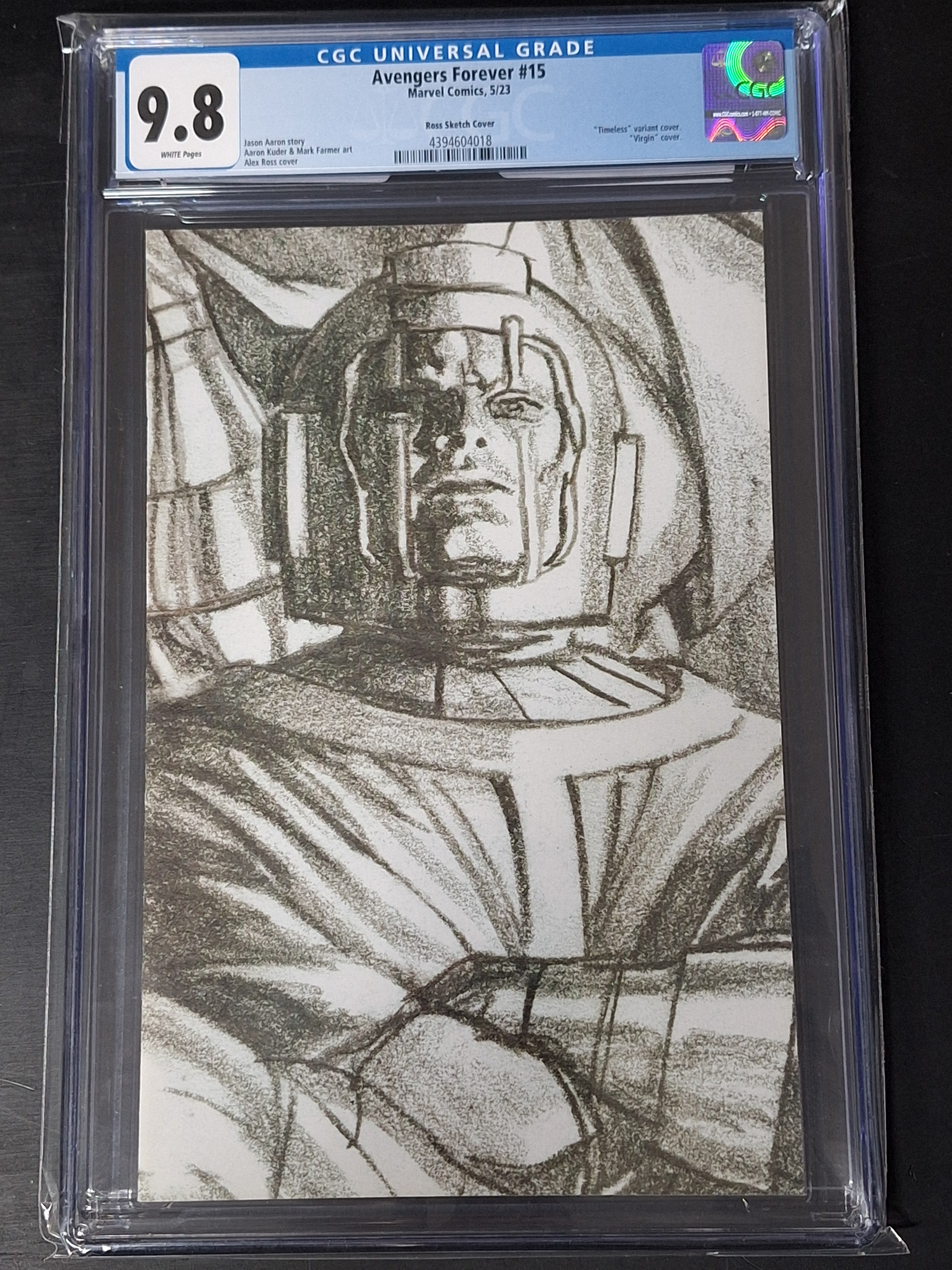 Avengers Forever 15 Marvel 2023 Alex Ross 1:100 Virgin Sketch Variant CGC 9.8