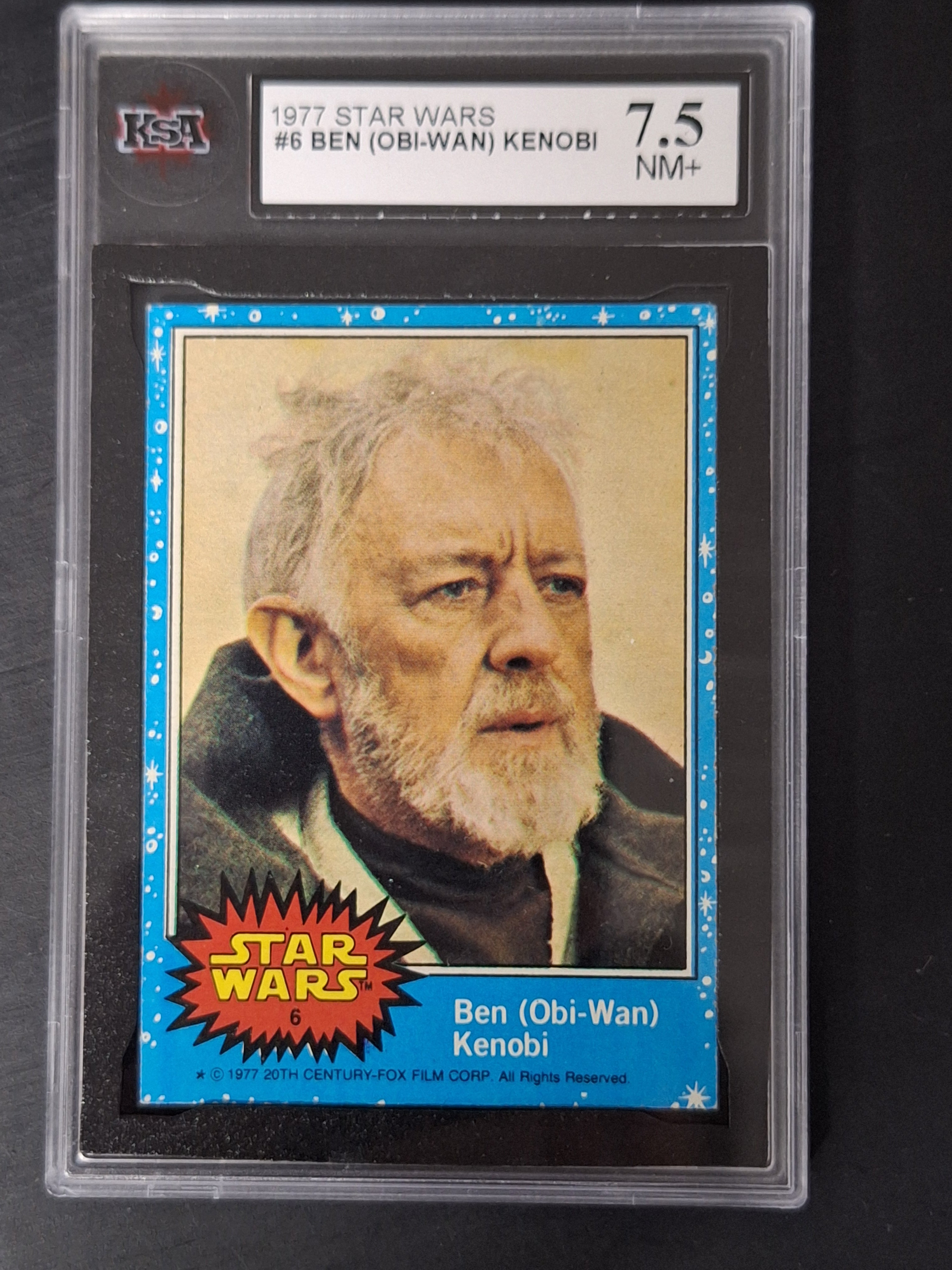 1977 Topps Star Wars - Series 1 - #6 Ben (Obi-Wan) Kenobi - KSA 7.5