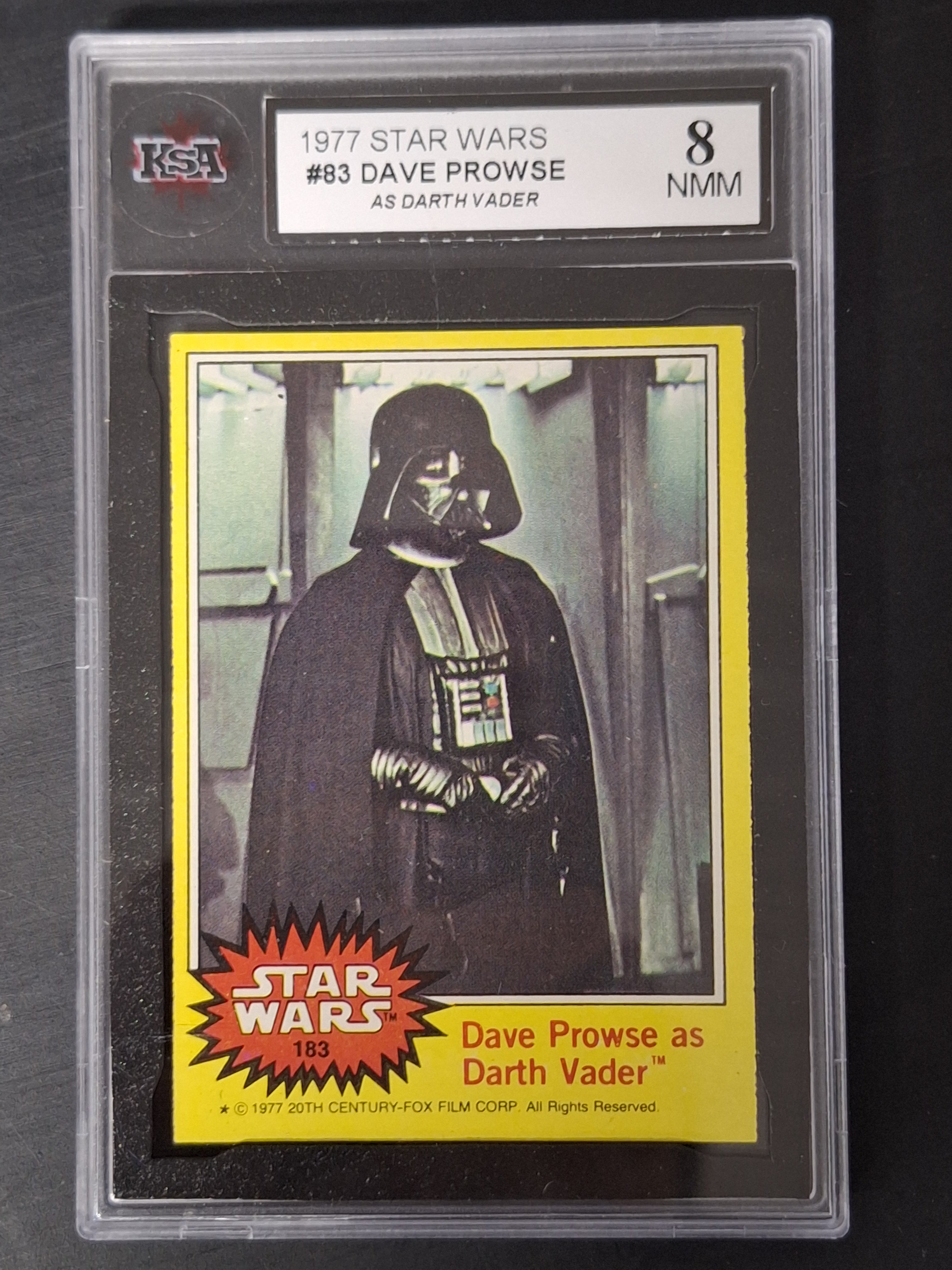 1977 Topps Star Wars - Series 3 - #83 Dave Prowse As Darth Vader - KSA 8