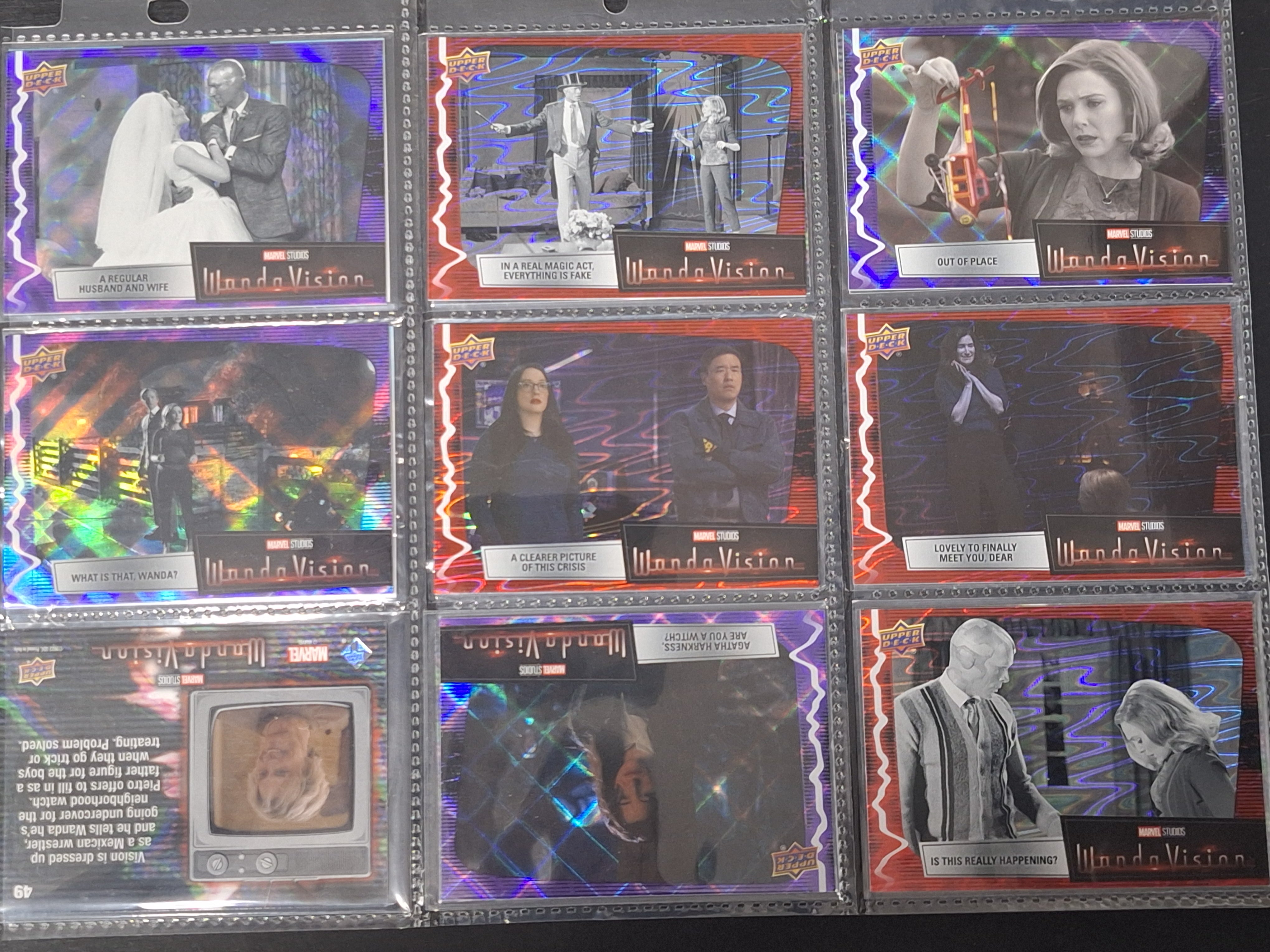Upper Deck Wandavision - Set of 19 Cards - Includes Film Cells