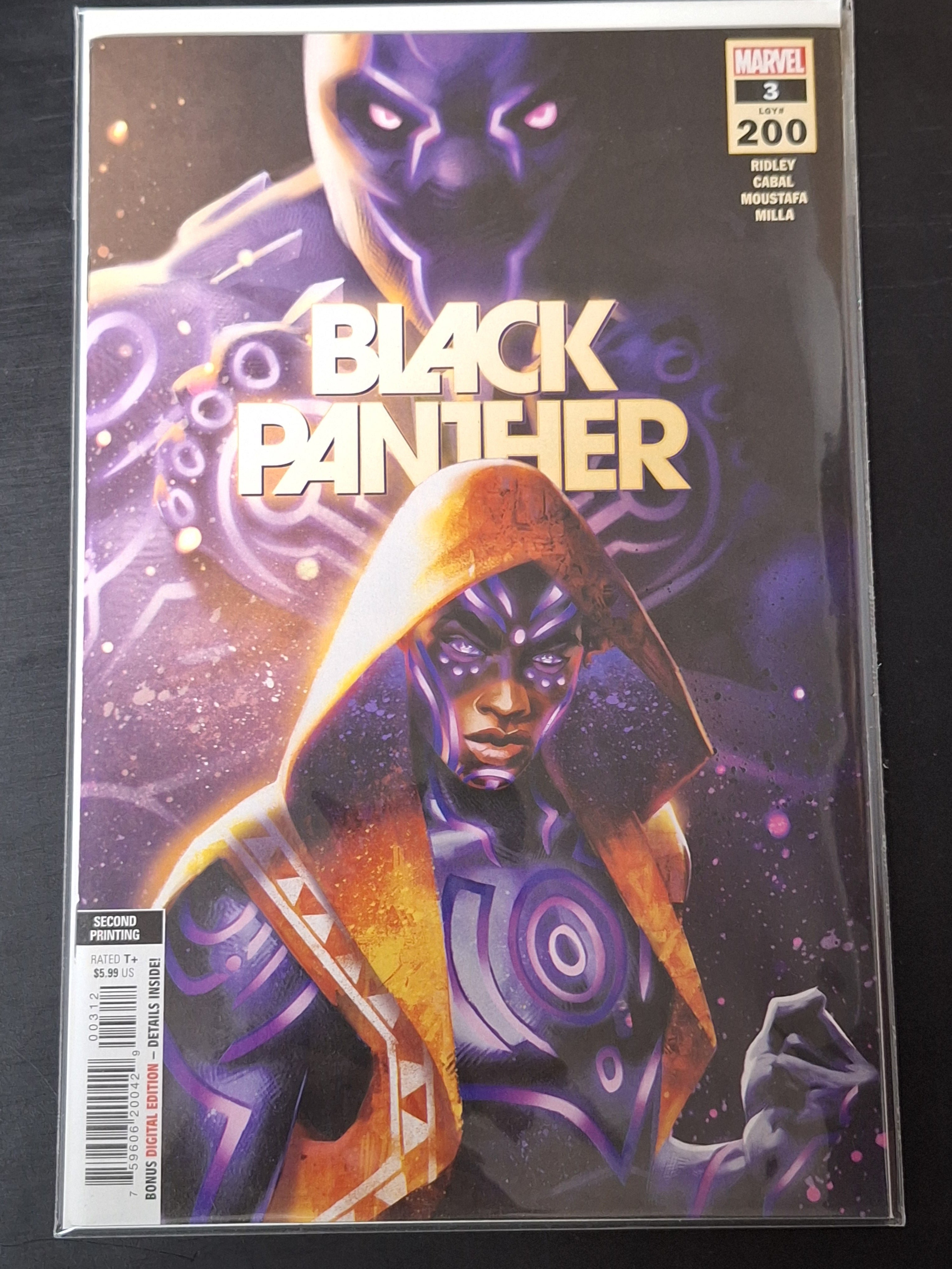 Black Panther 3 Marvel 2022 Second Printing 1st App of Tosin