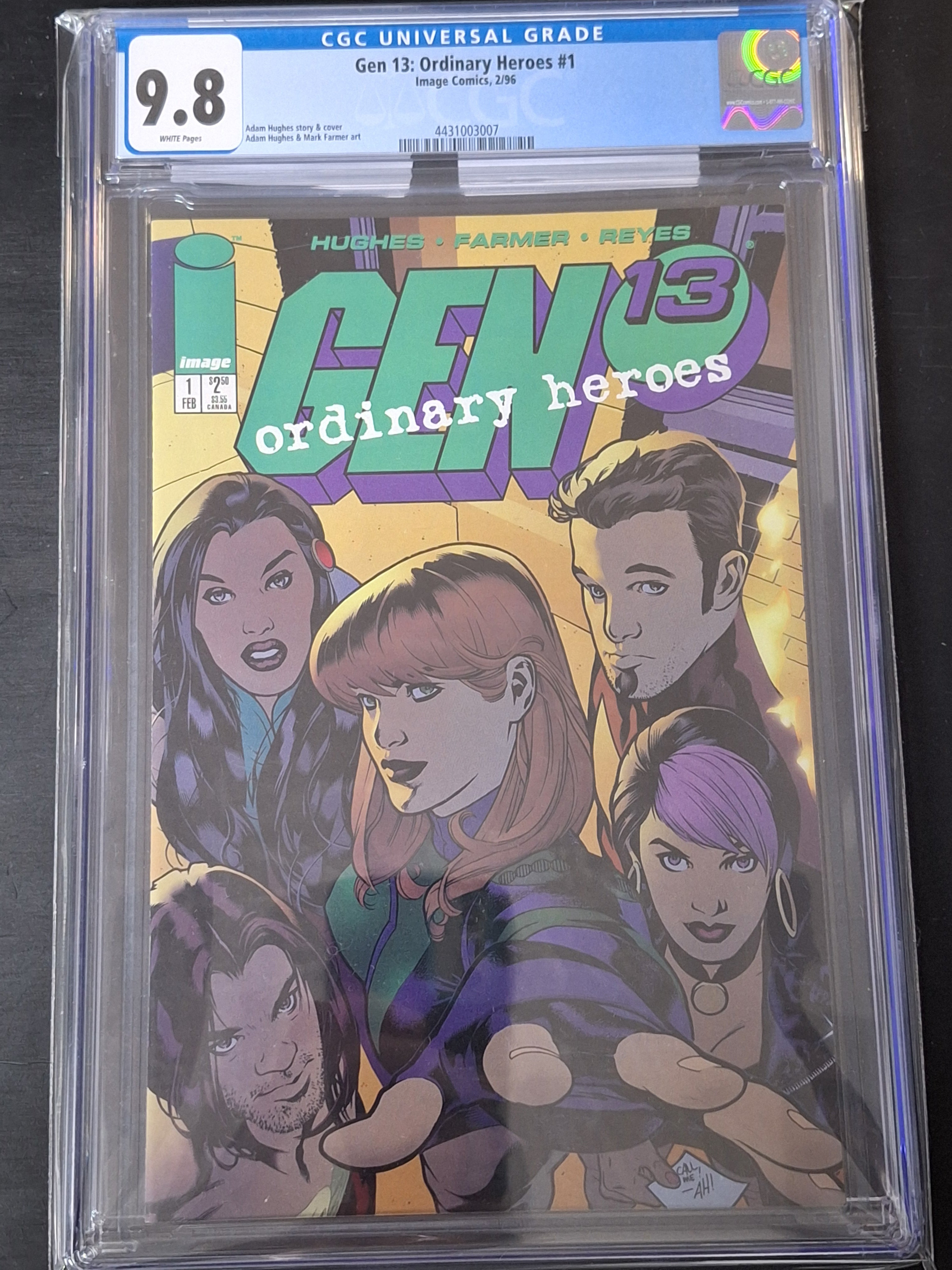 Gen 13: Ordinary Heroes 1 Image 1996 Adam Hughes CGC 9.8
