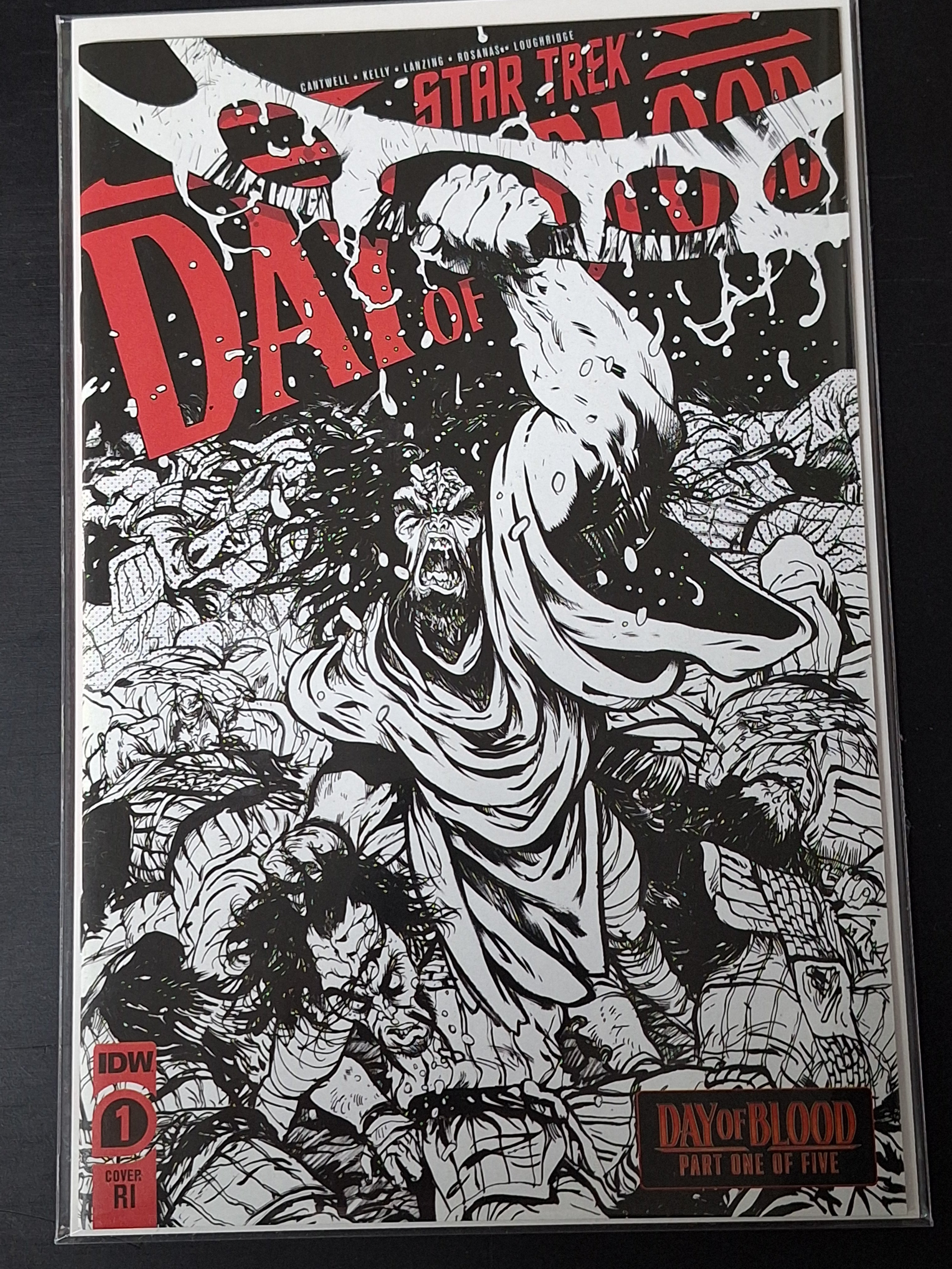 Star Trek Day of Blood 1 IDW 2023 Daniel Warren Johnson B/W 1:100 Variant