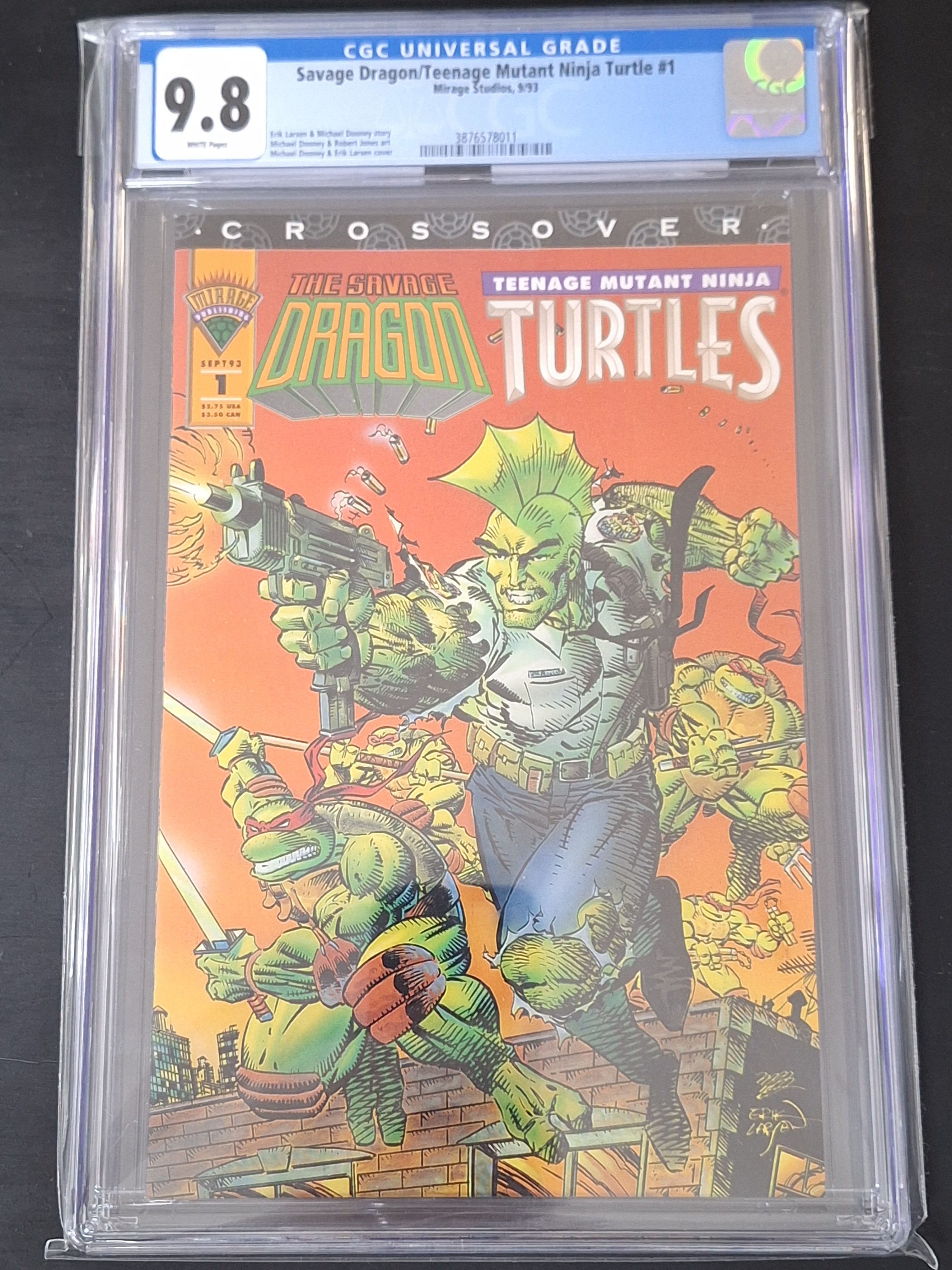Savage Dragon / Teenage Mutant Ninja Turtles 1 Mirage Studios 1991 CGC 9.8