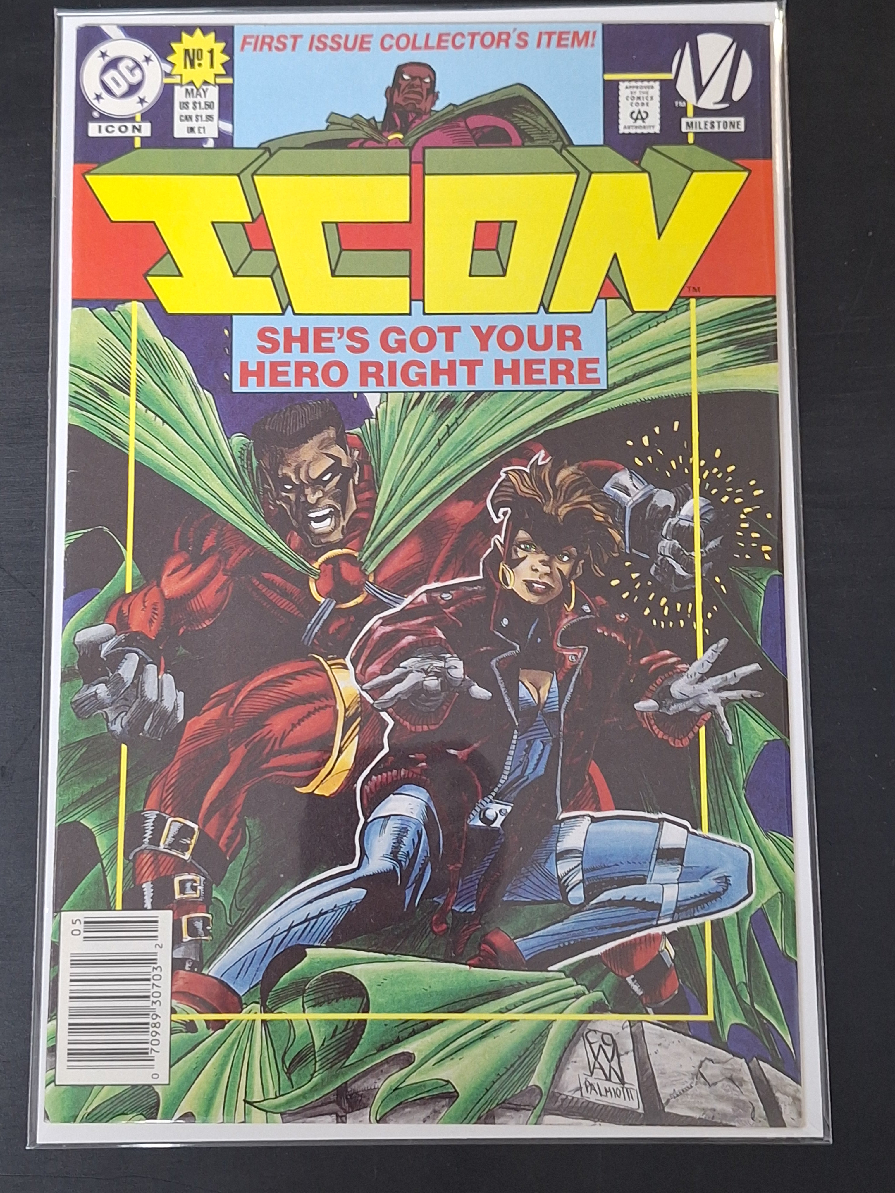 Icon 1 DC 1993 Newsstand Variant 1st Icon & Rocket, 1st Static in Preview