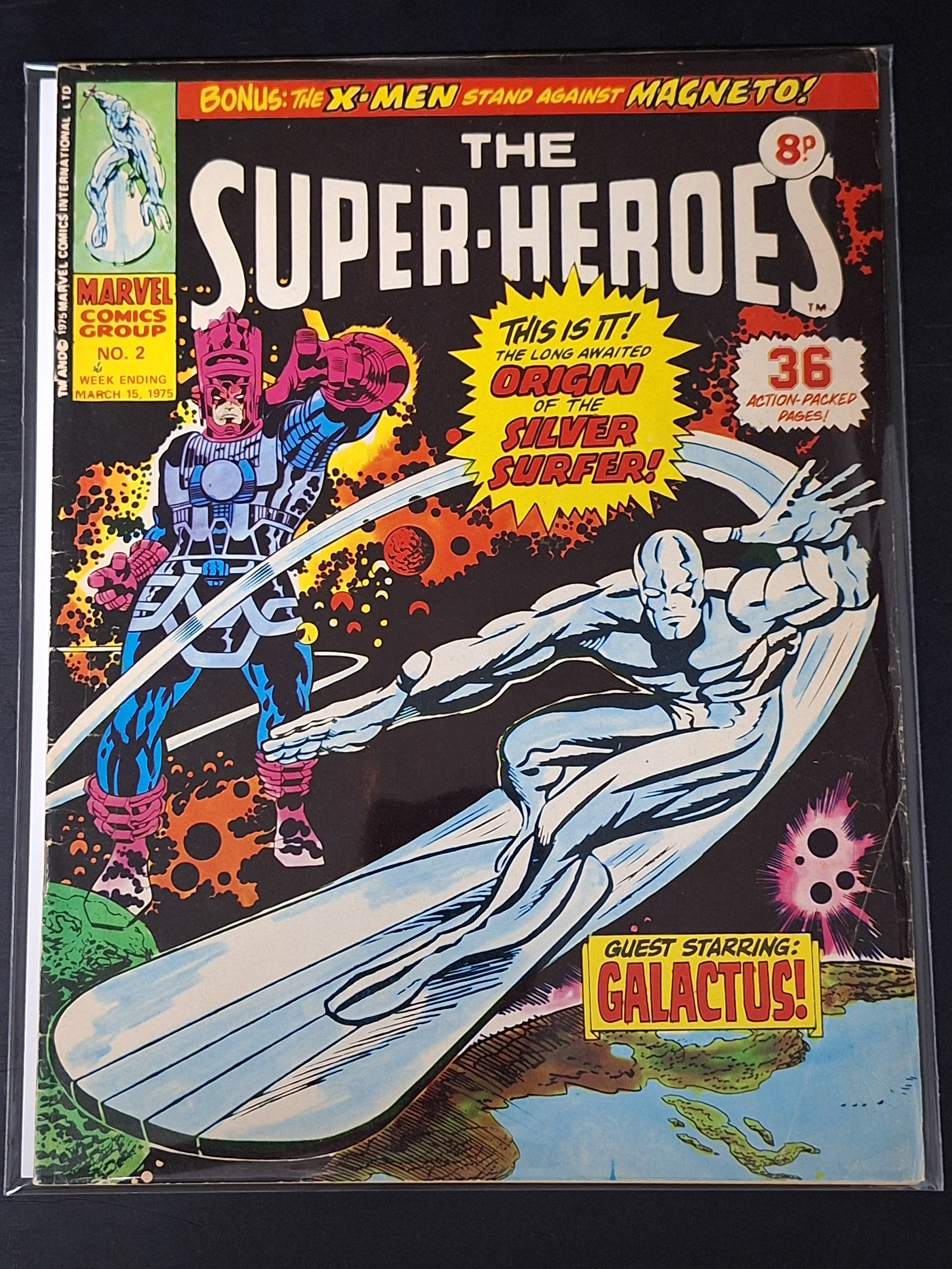 The Super-Heroes 2 Marvel UK Magazine 1975 Origin of Silver Surfer