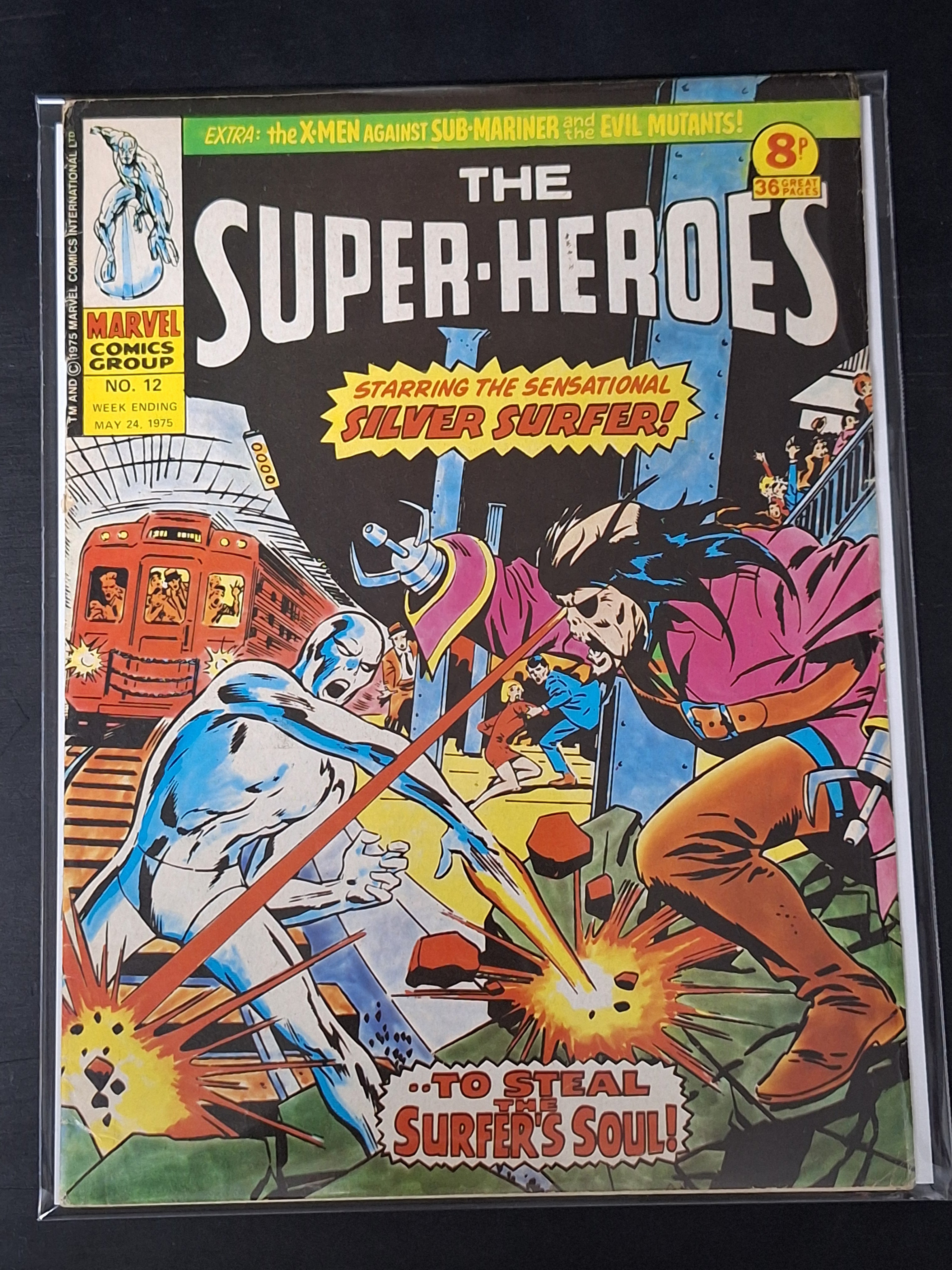 The Super-Heroes 12 Marvel UK Magazine 1975 Silver Surfer