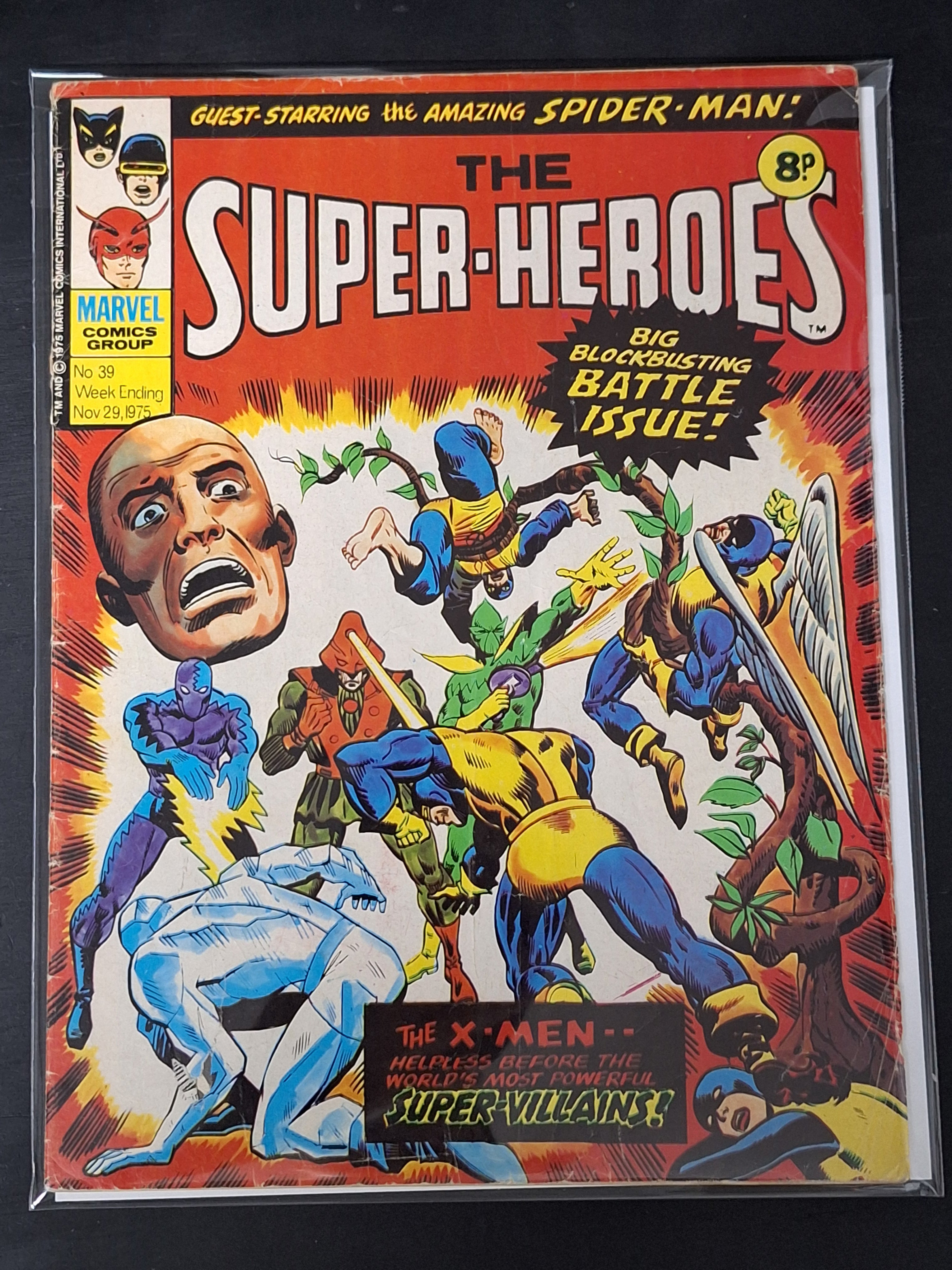 The Super-Heroes 39 Marvel UK Magazine 1975 X-Men & Spider-Man