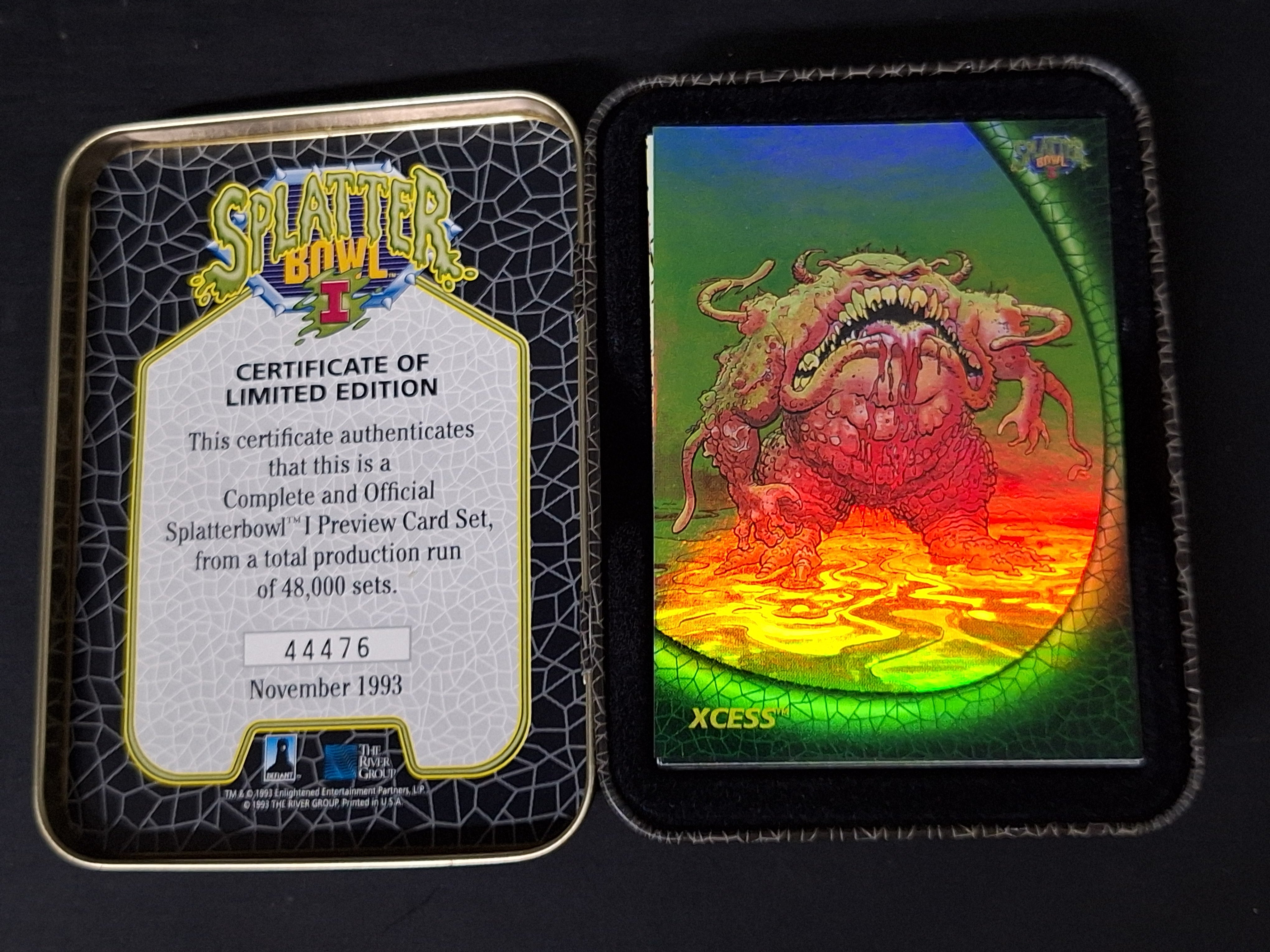 1993 Splatter Bowl Preview Set Metal Tin