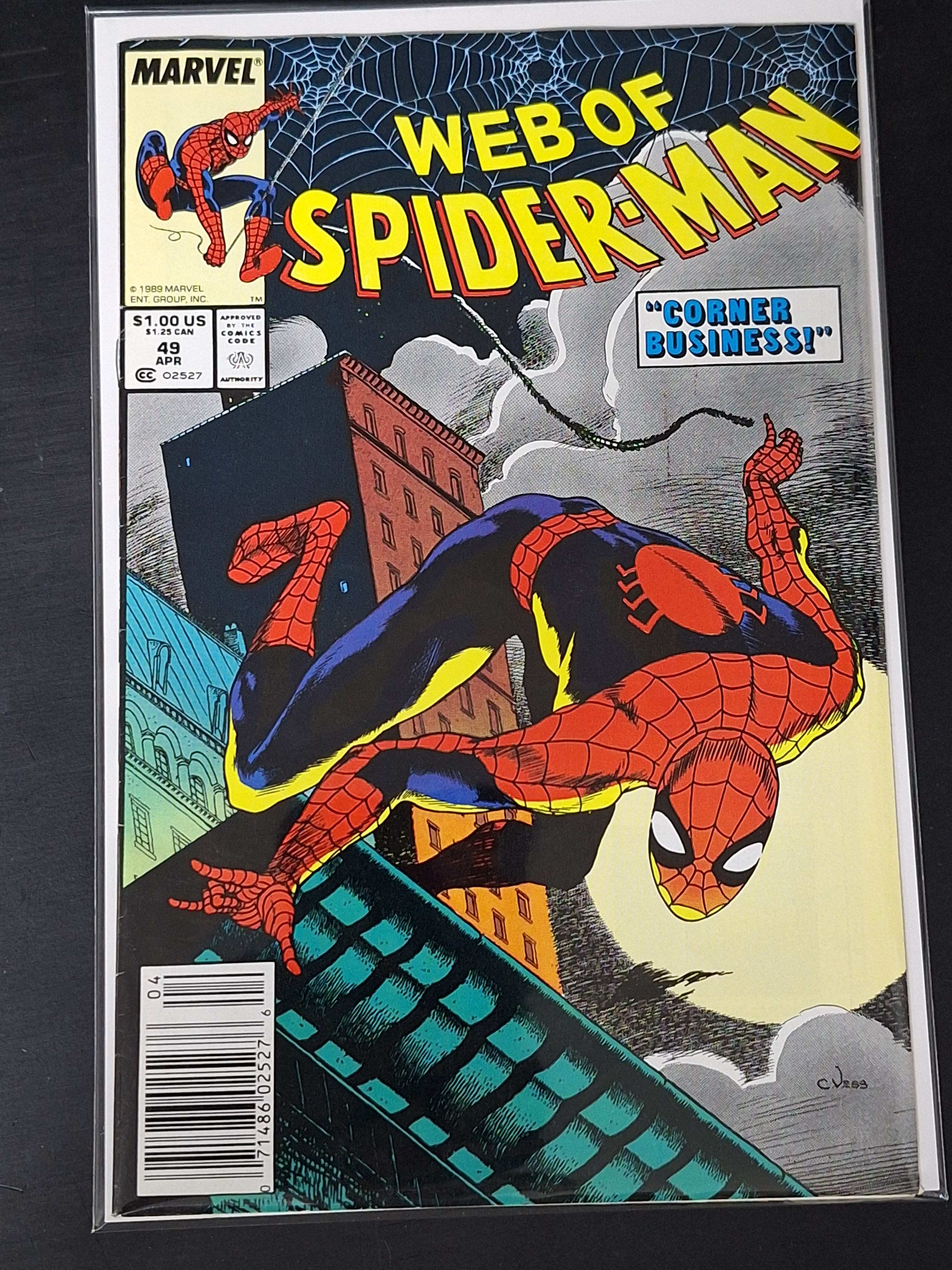 Web of Spider-Man 49 Marvel 1989 Newsstand Edition