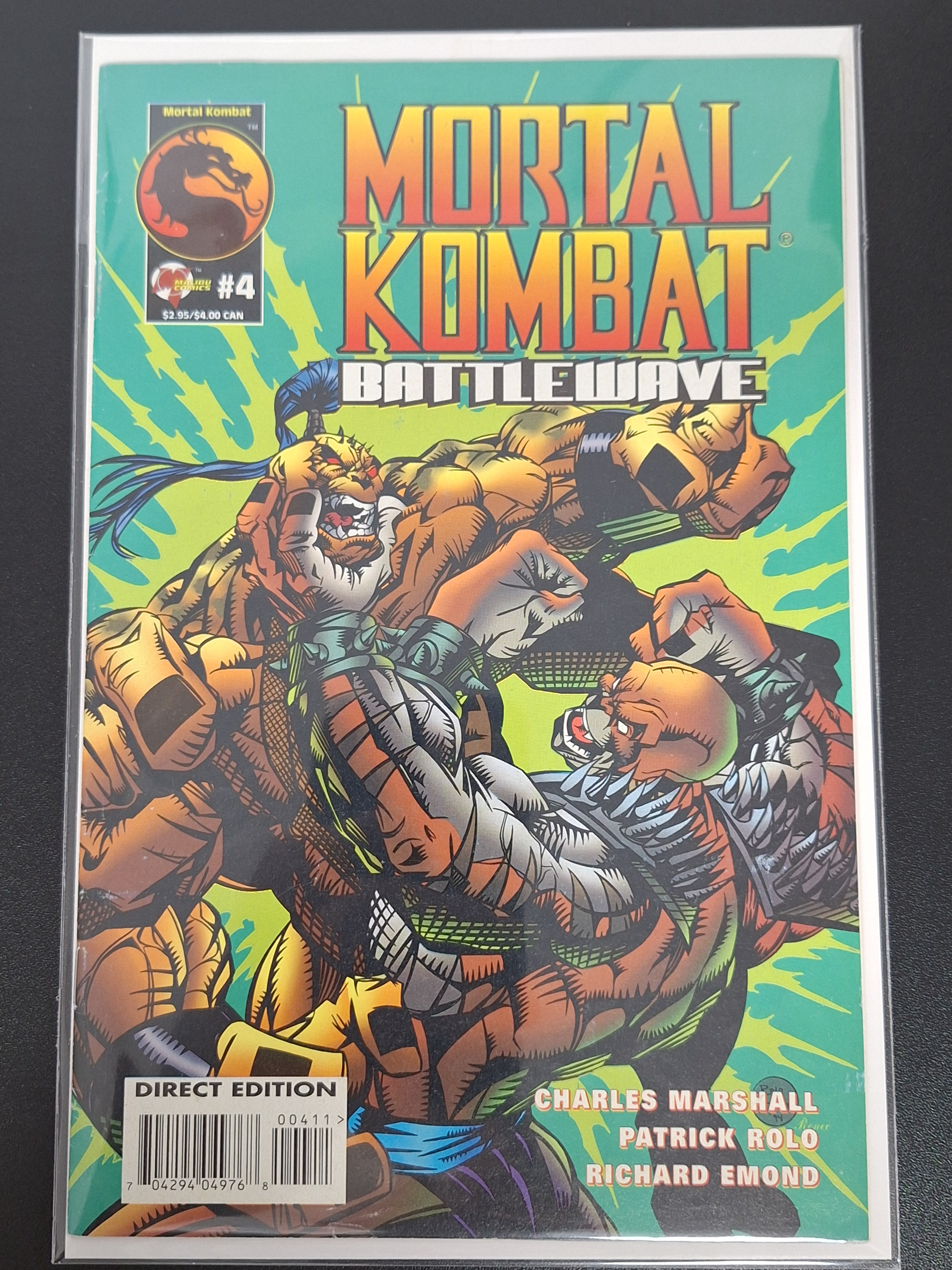 Mortal Kombat Battlewave 4 Malibu Comics 1995 Scarce Series