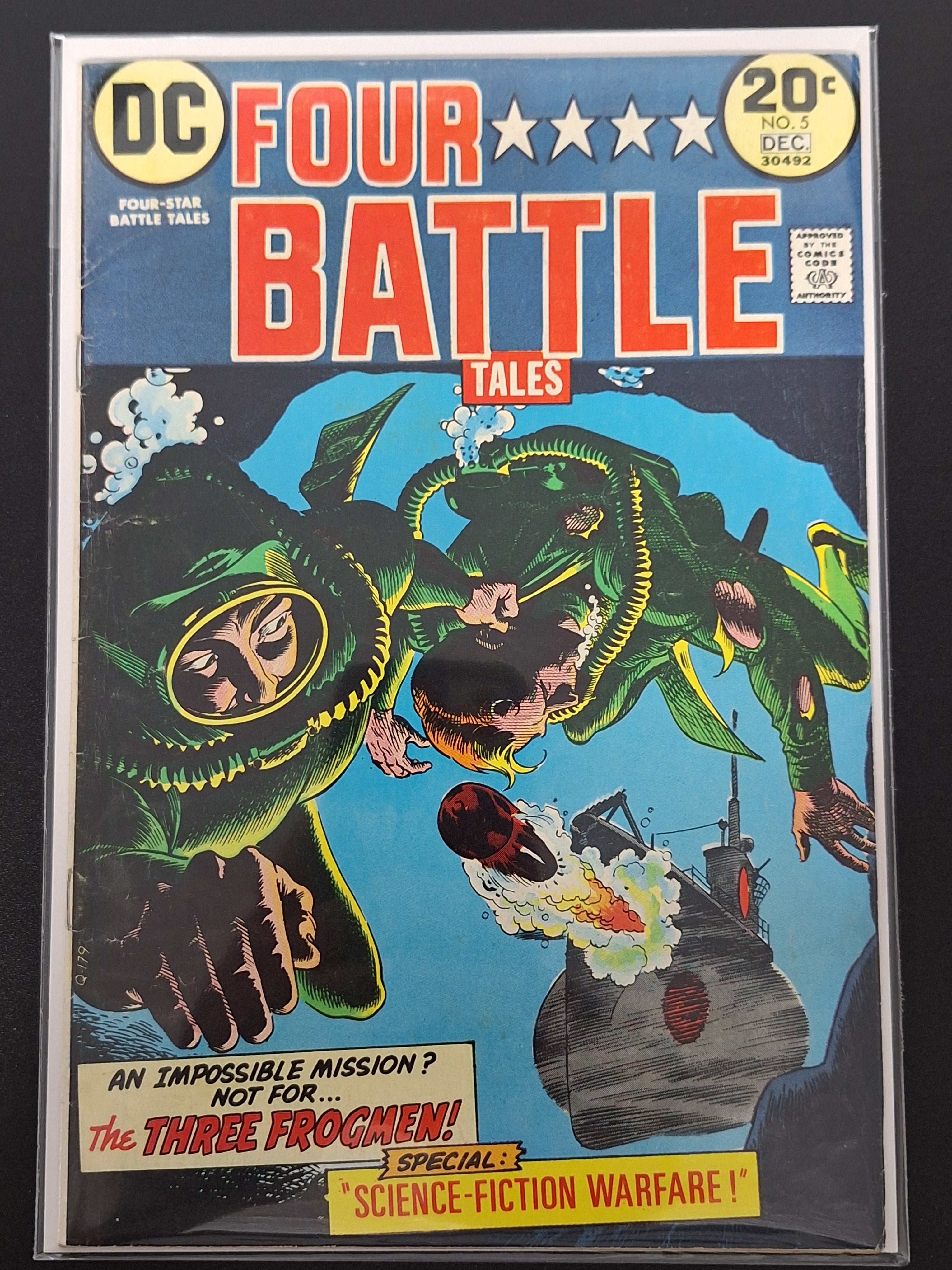 Four Star Battle Tales 5 DC 1973 Frogmen Submarine Attack