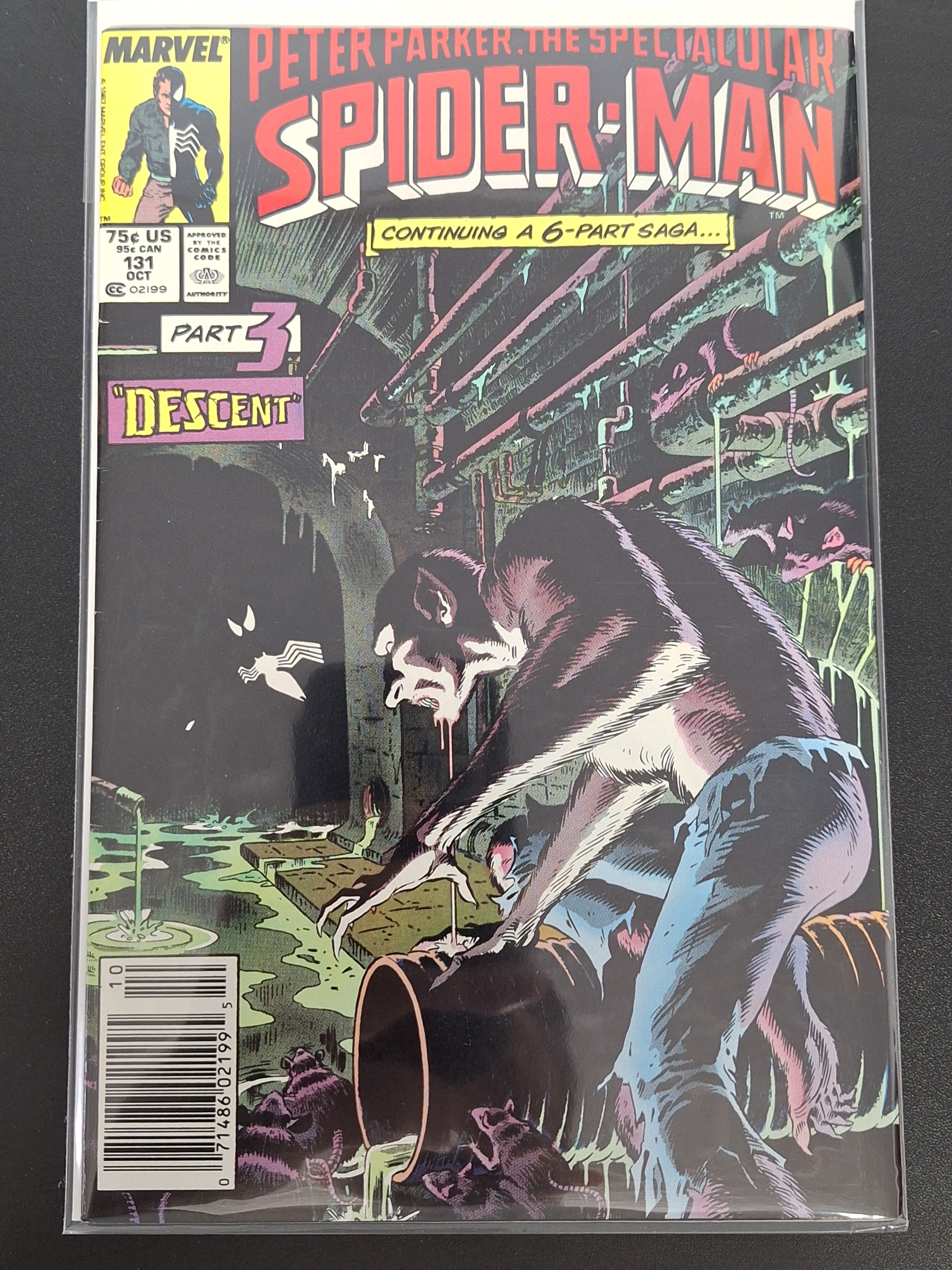Spectacular Spider-Man 131 Marvel 1982 Newsstand Kraven's Last Hunt Part 3