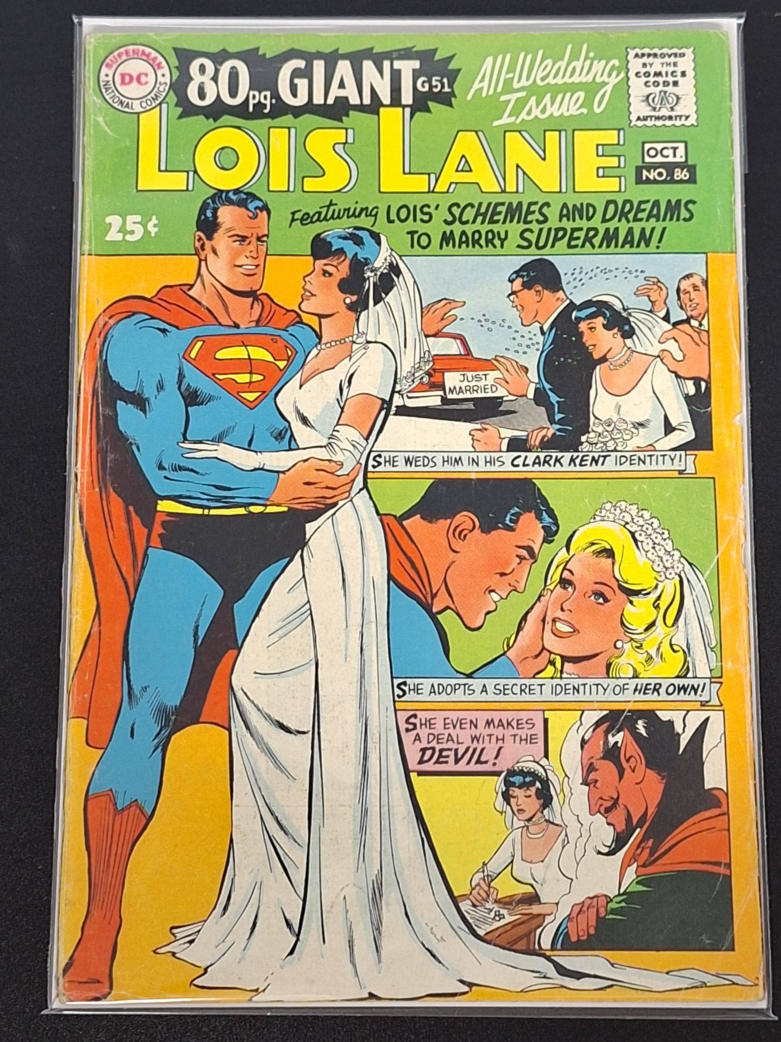 Lois Lane 86 DC 1968 Classic Neal Adams Cover, Wedding Issue