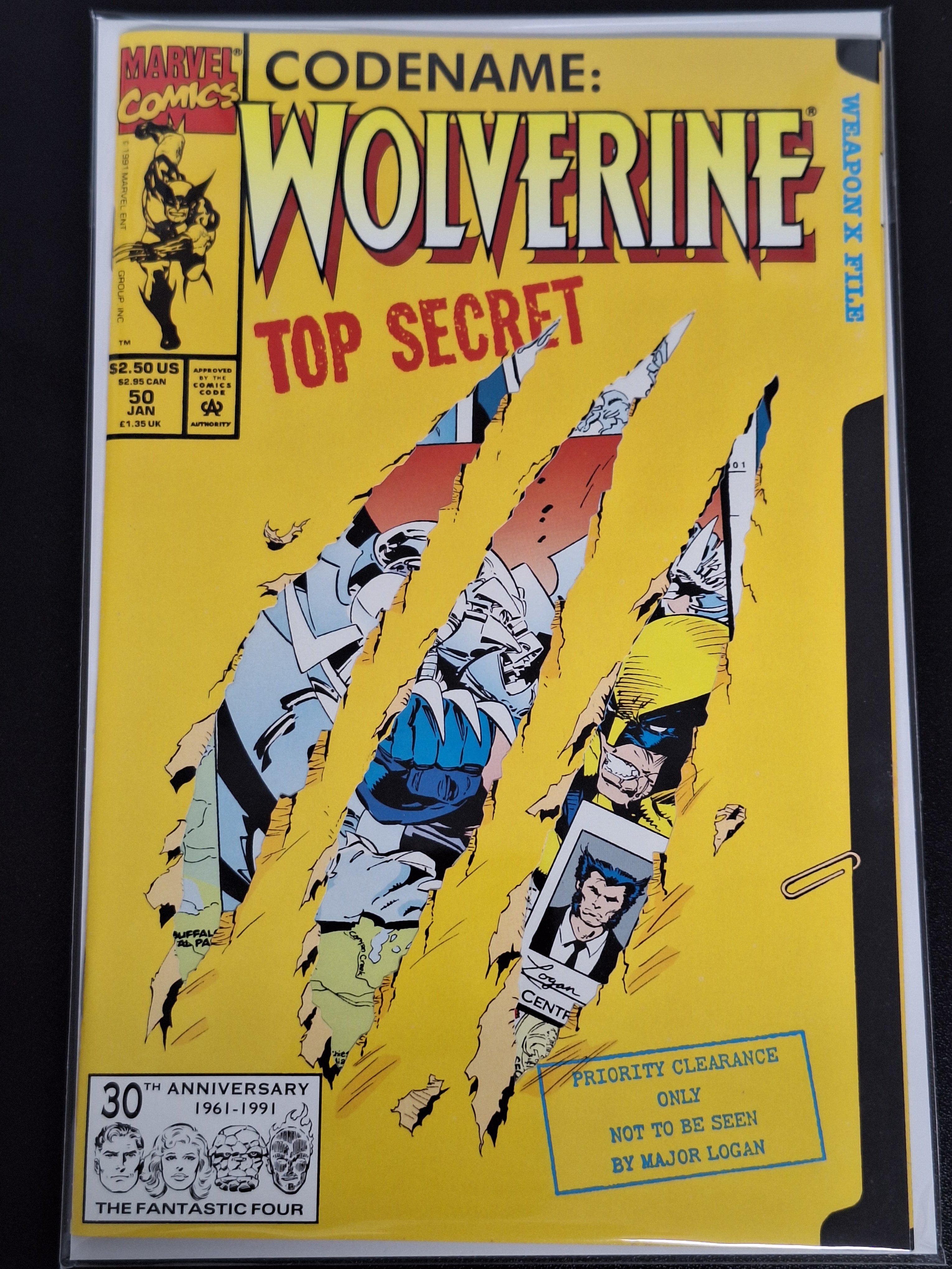 Wolverine 50 Marvel 1992 Die Cut Cover Origin of Wolverine, 1st Shiva