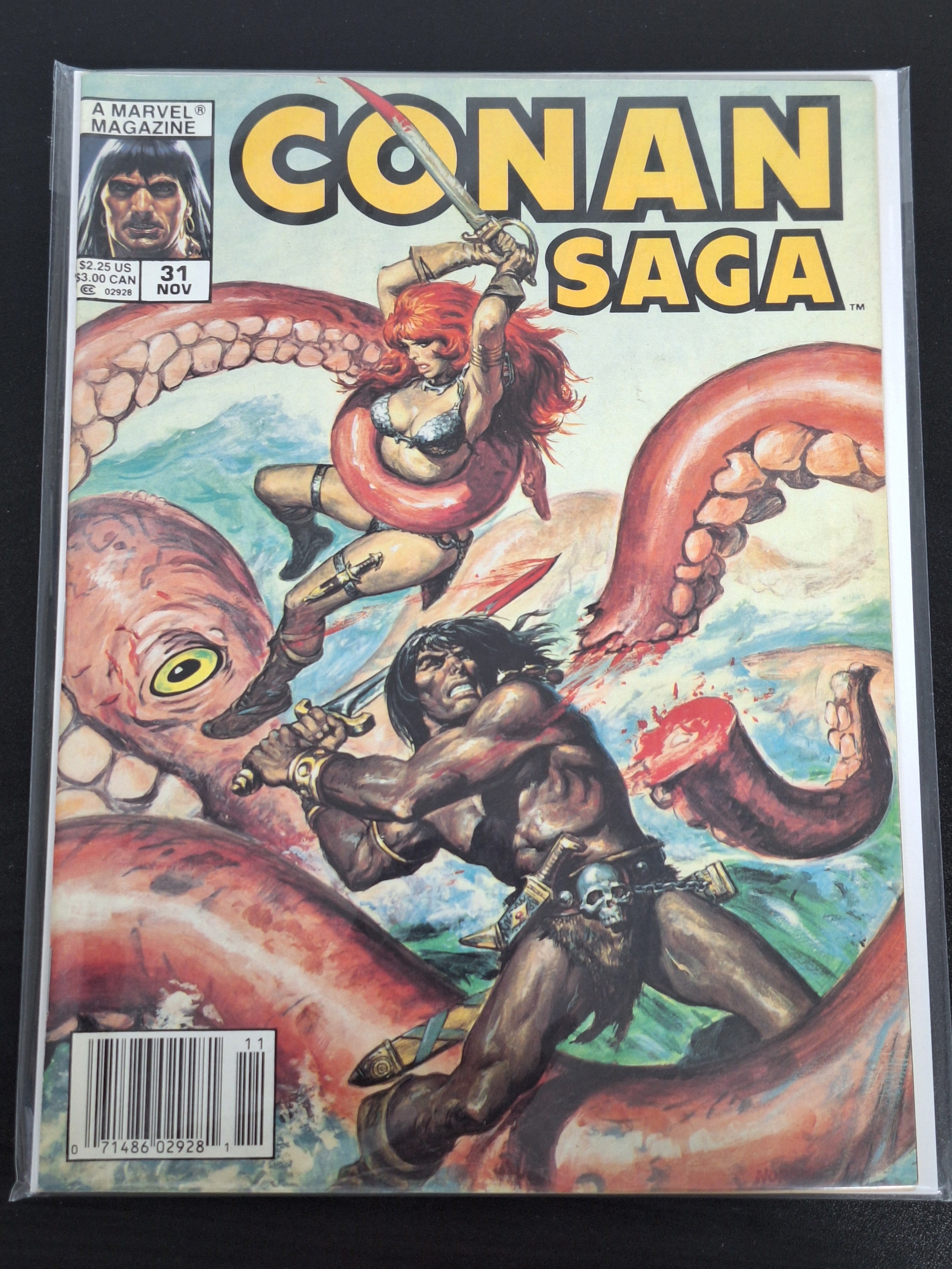 Conan Saga 31 Marvel Magazine 1989 Red Sonja Appearance