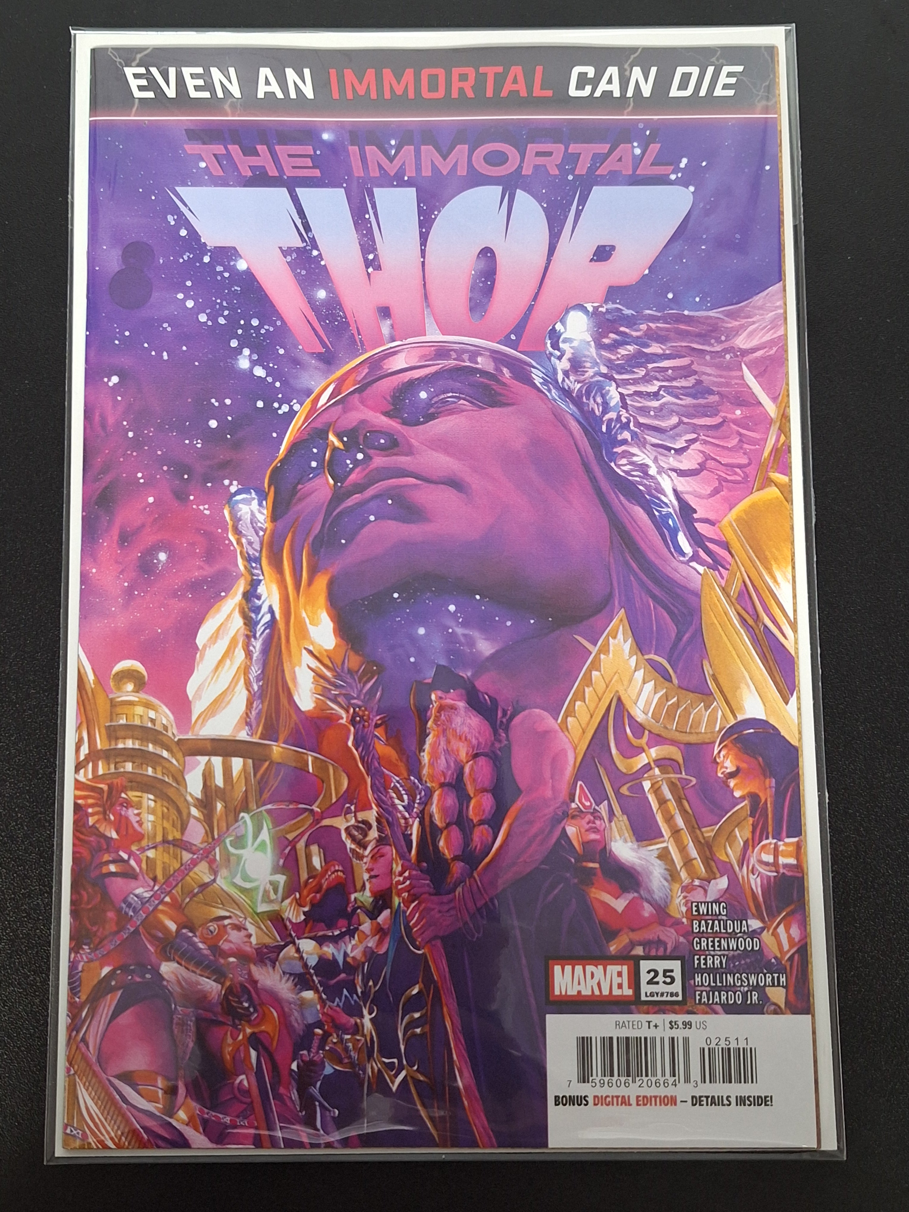 Immortal Thor 25 Marvel 2025 Cover A Alex Ross The Death of Thor