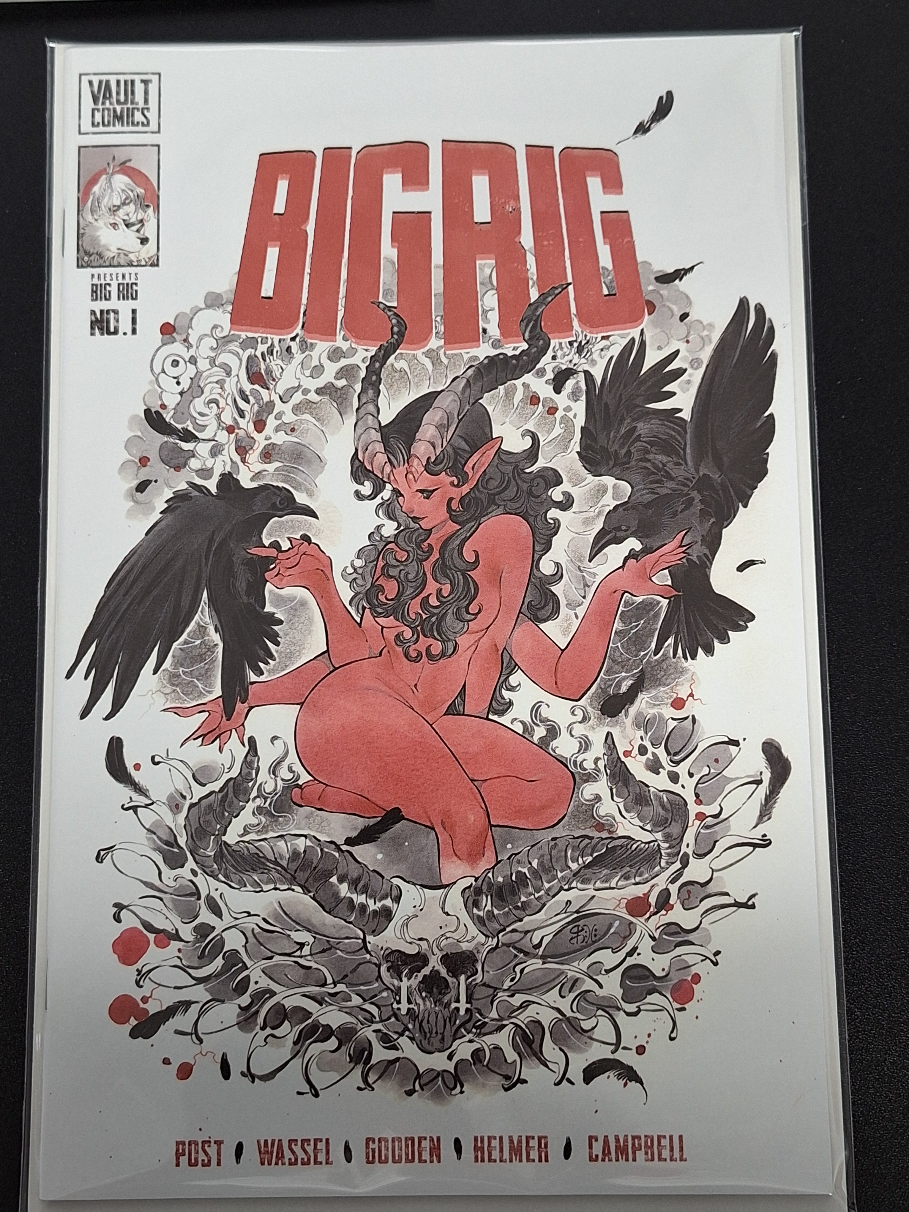 Post Malone's BIG RIG #1 Vault Comics 2025 Cover I Peach Momoko Variant
