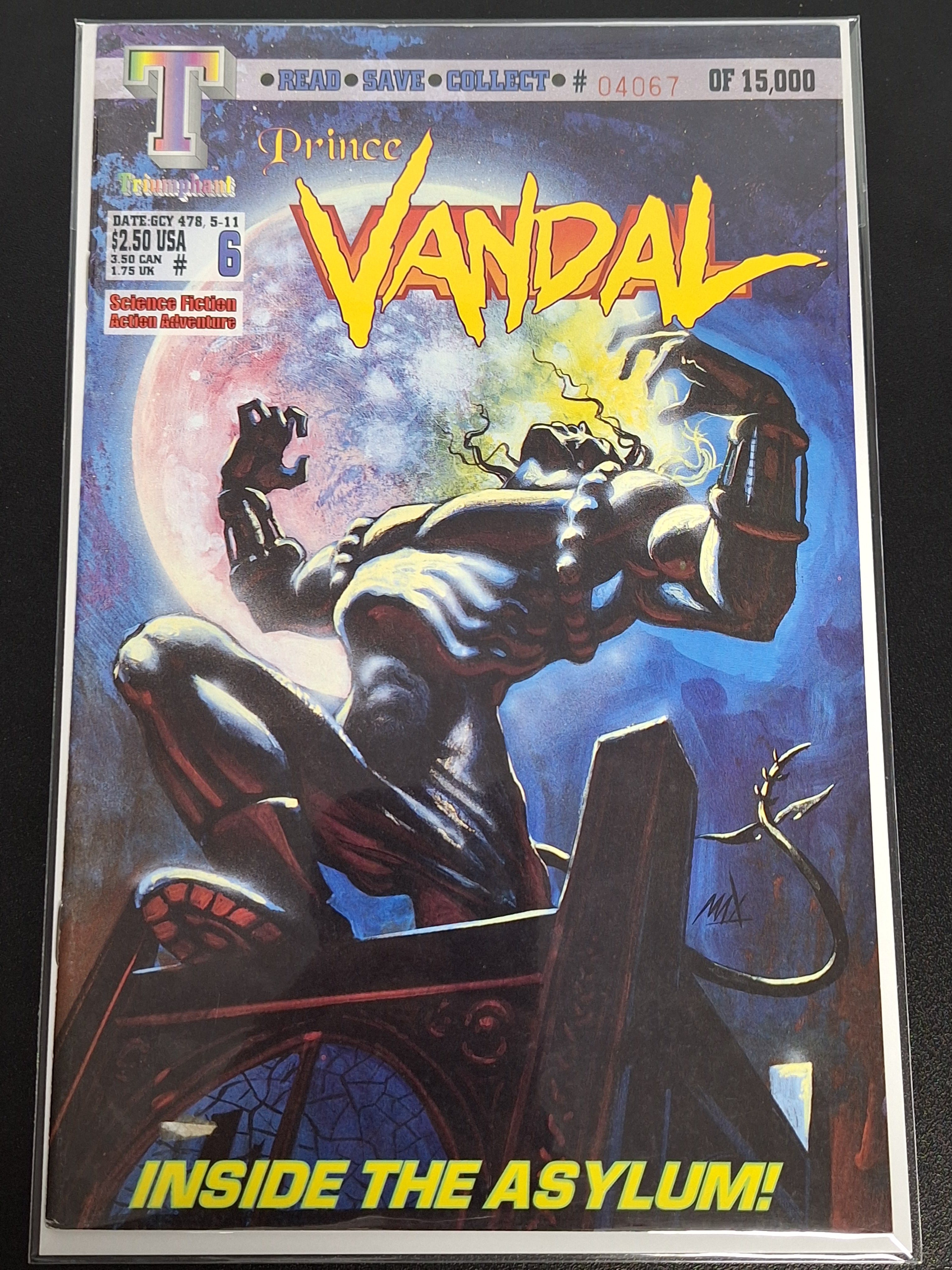 Prince Vandal 6 Triumphant Comics 1994 Numbered of 15,000 Final Issue