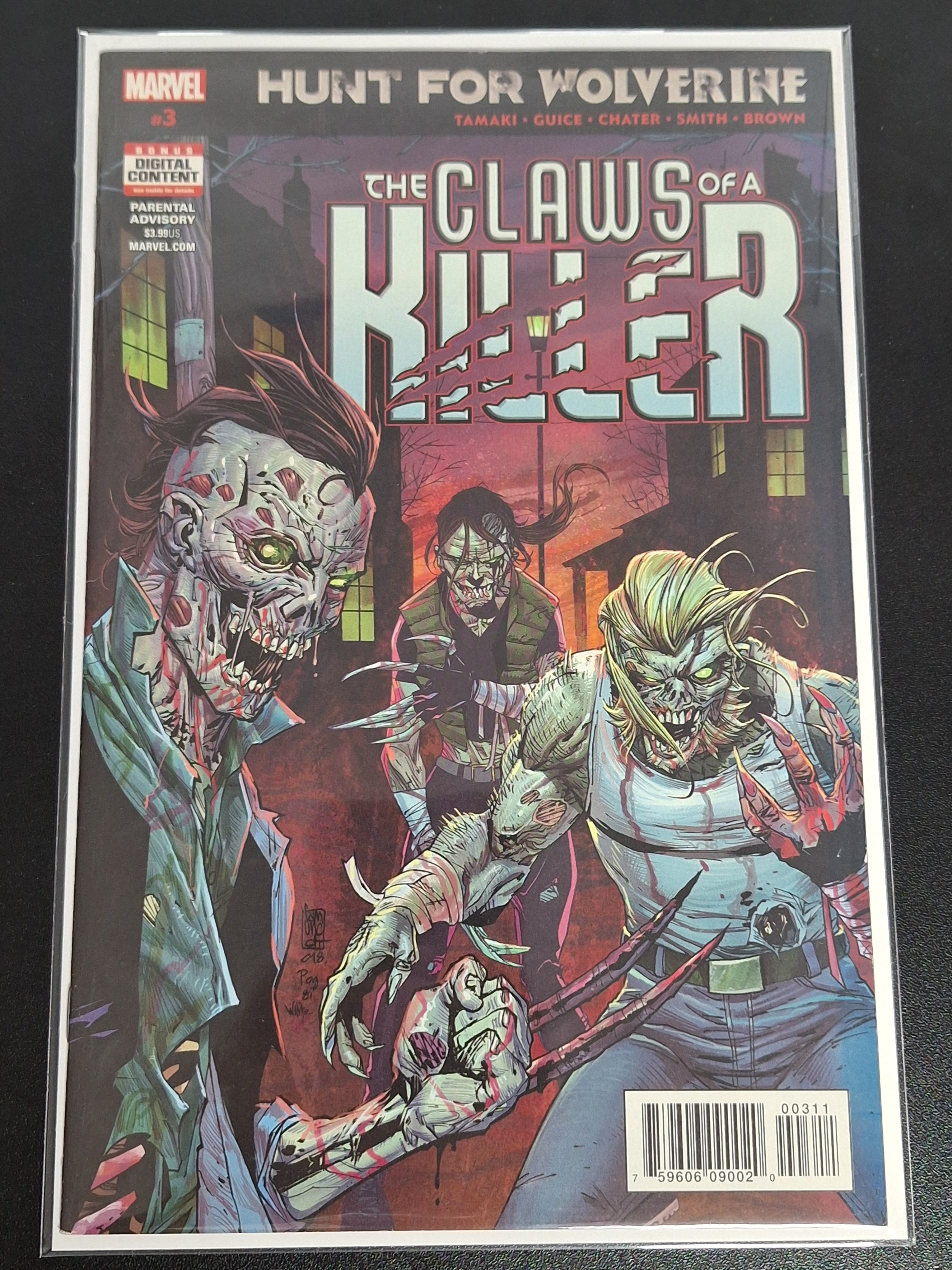 Hunt For Wolverine: The Claws Of A Killer 3 Marvel 2018 Zombie Cover