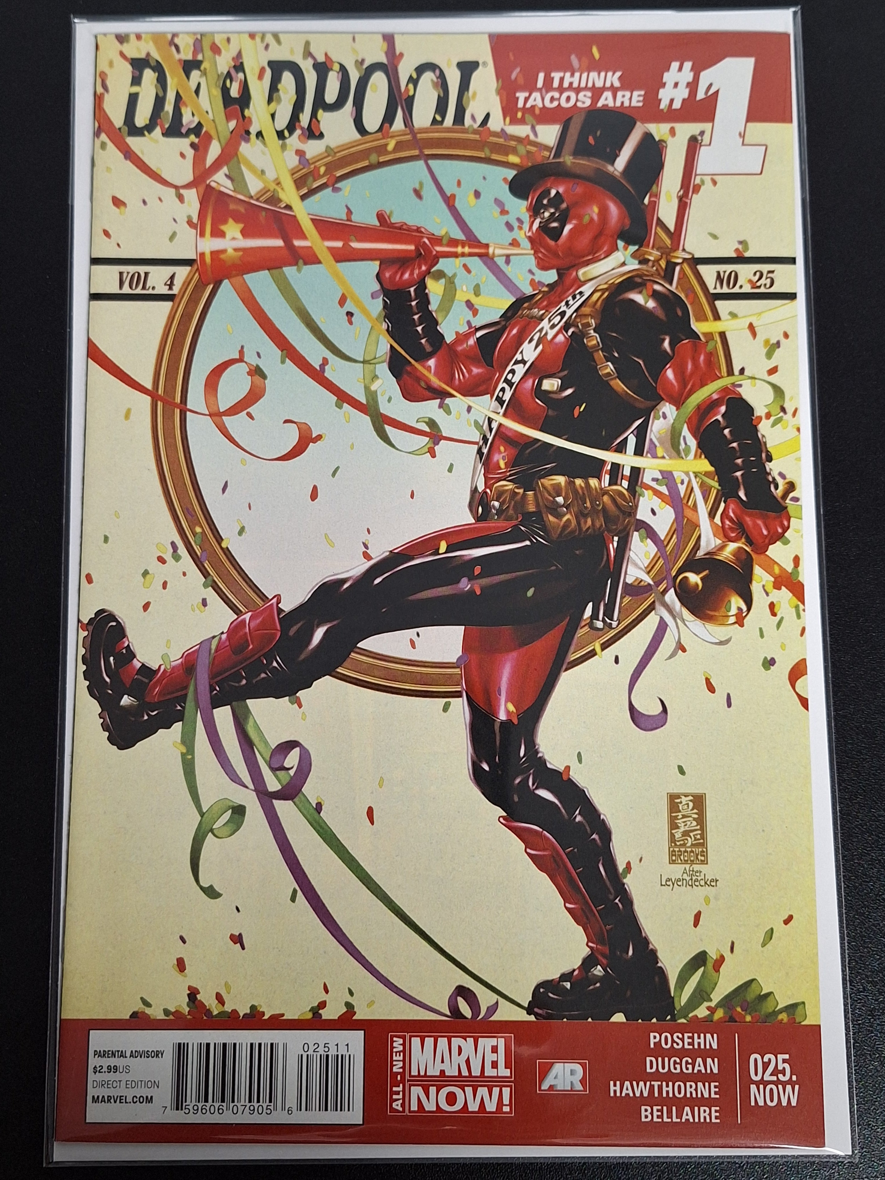 Deadpool 25 Marvel 2014 Mark Brooks Cover, Tacos are #1