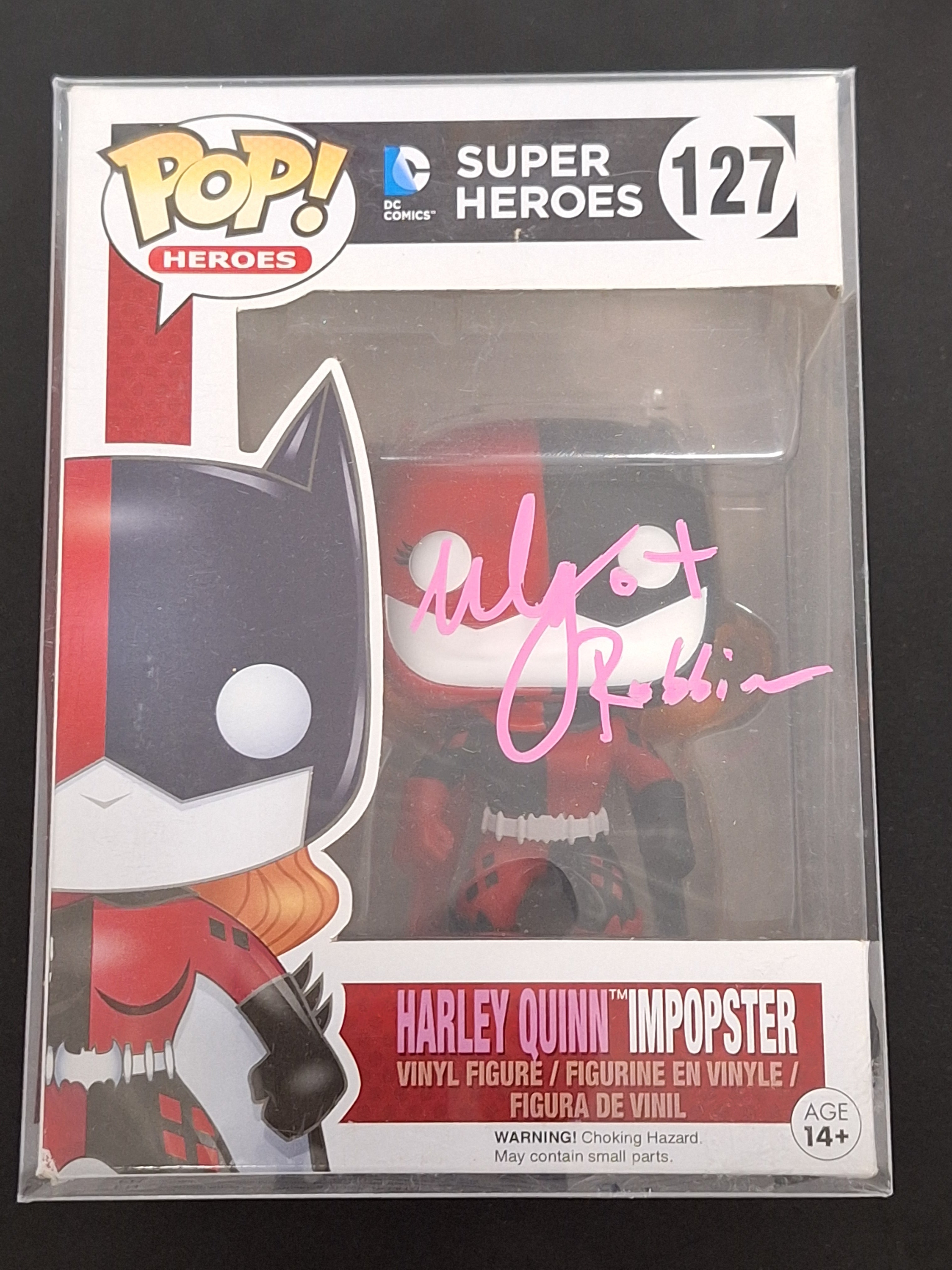 Funko POP! - DC Super Heroes Harley Quinn #127 - Autographed Margot Robbie - KBA Auto