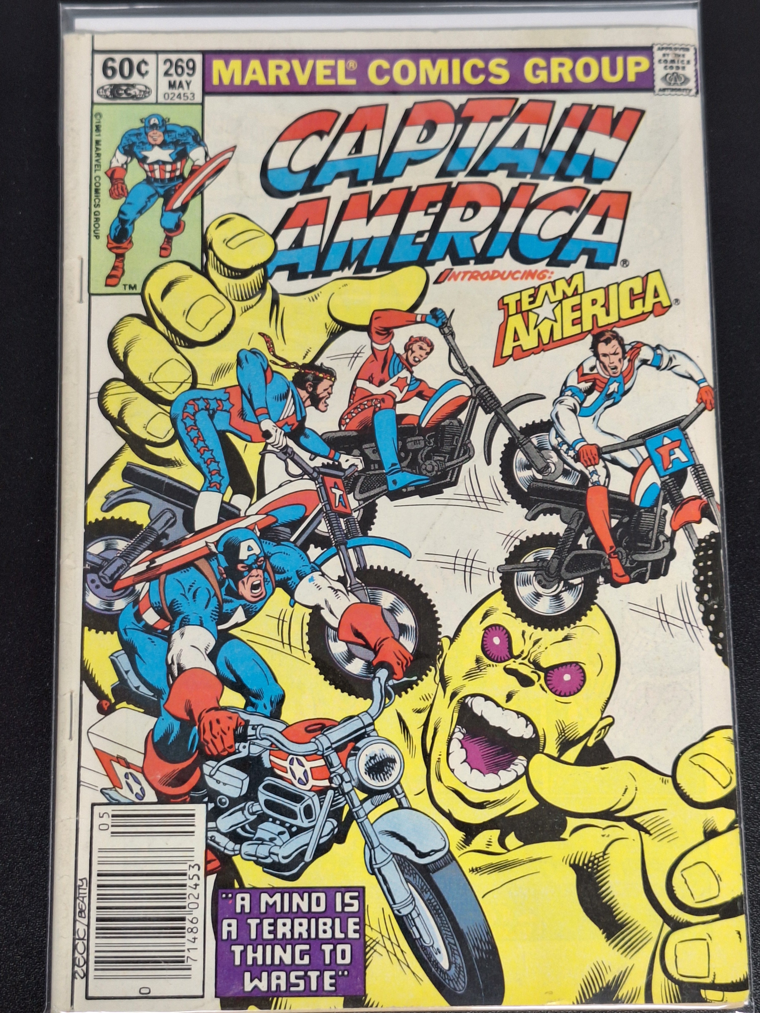 Captain America 269 Marvel 1982 1st Team America, Newsstand